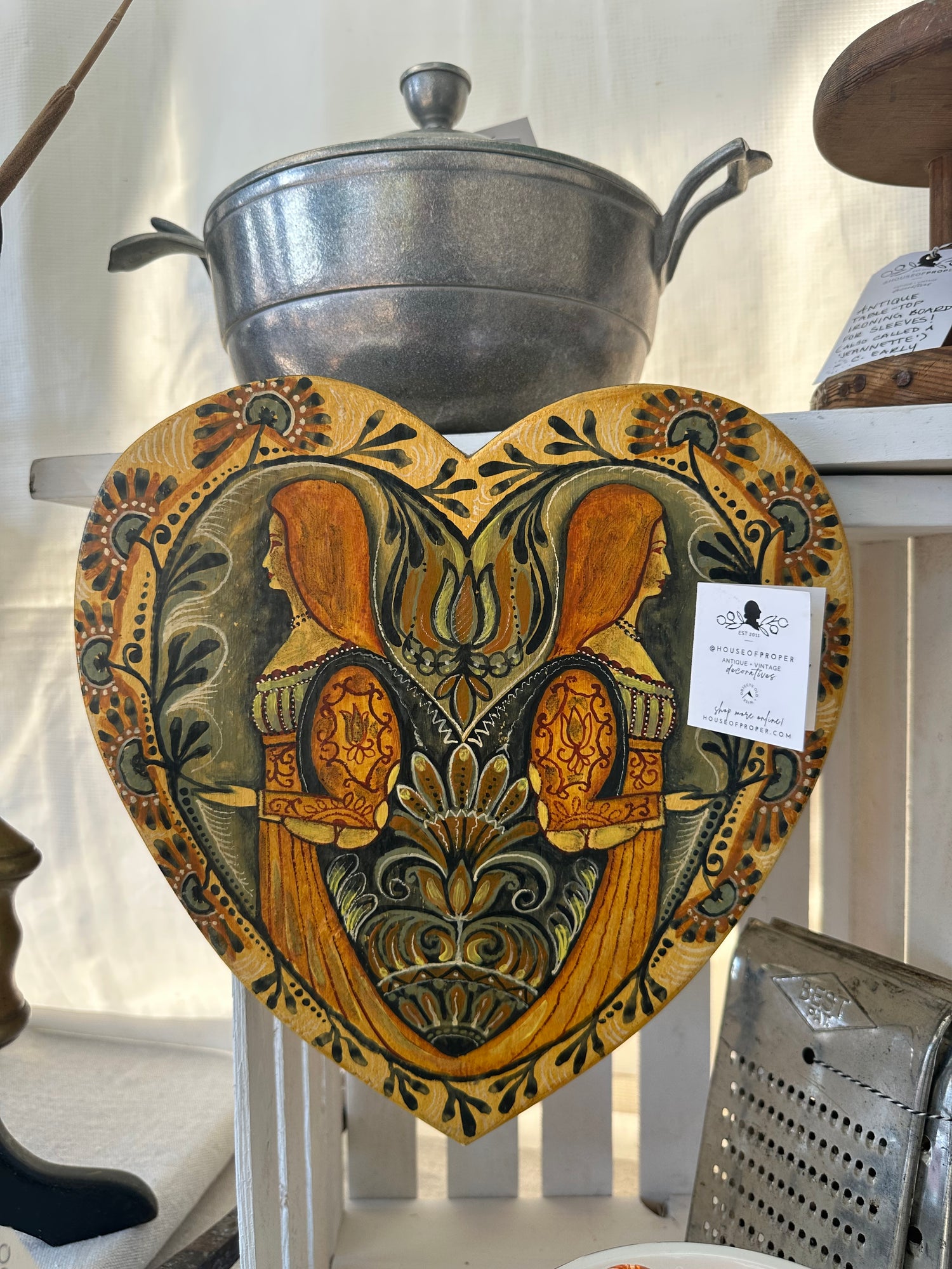 Vintage Folk Art Plaque