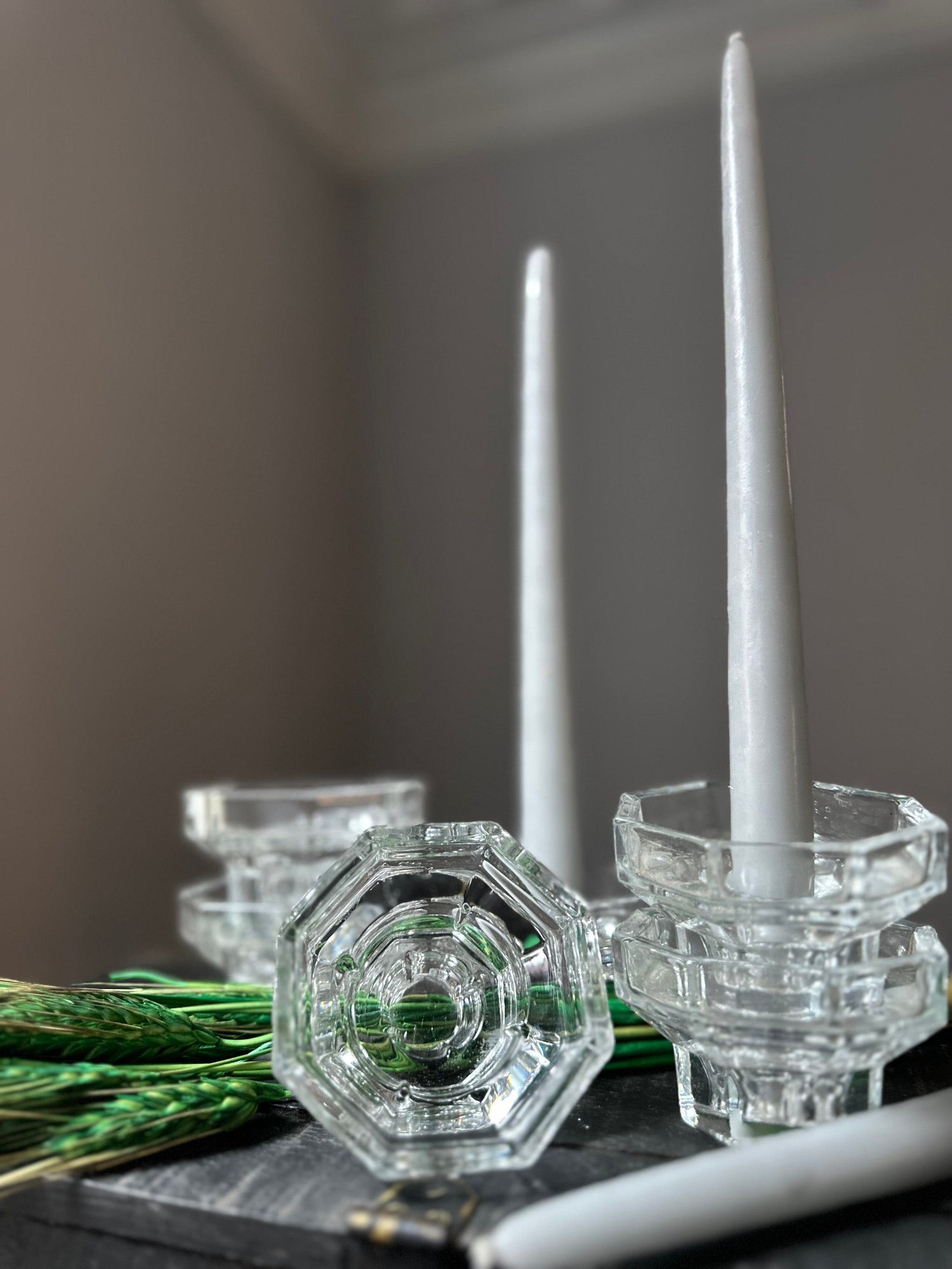 Vintage Pair French Candle Holders