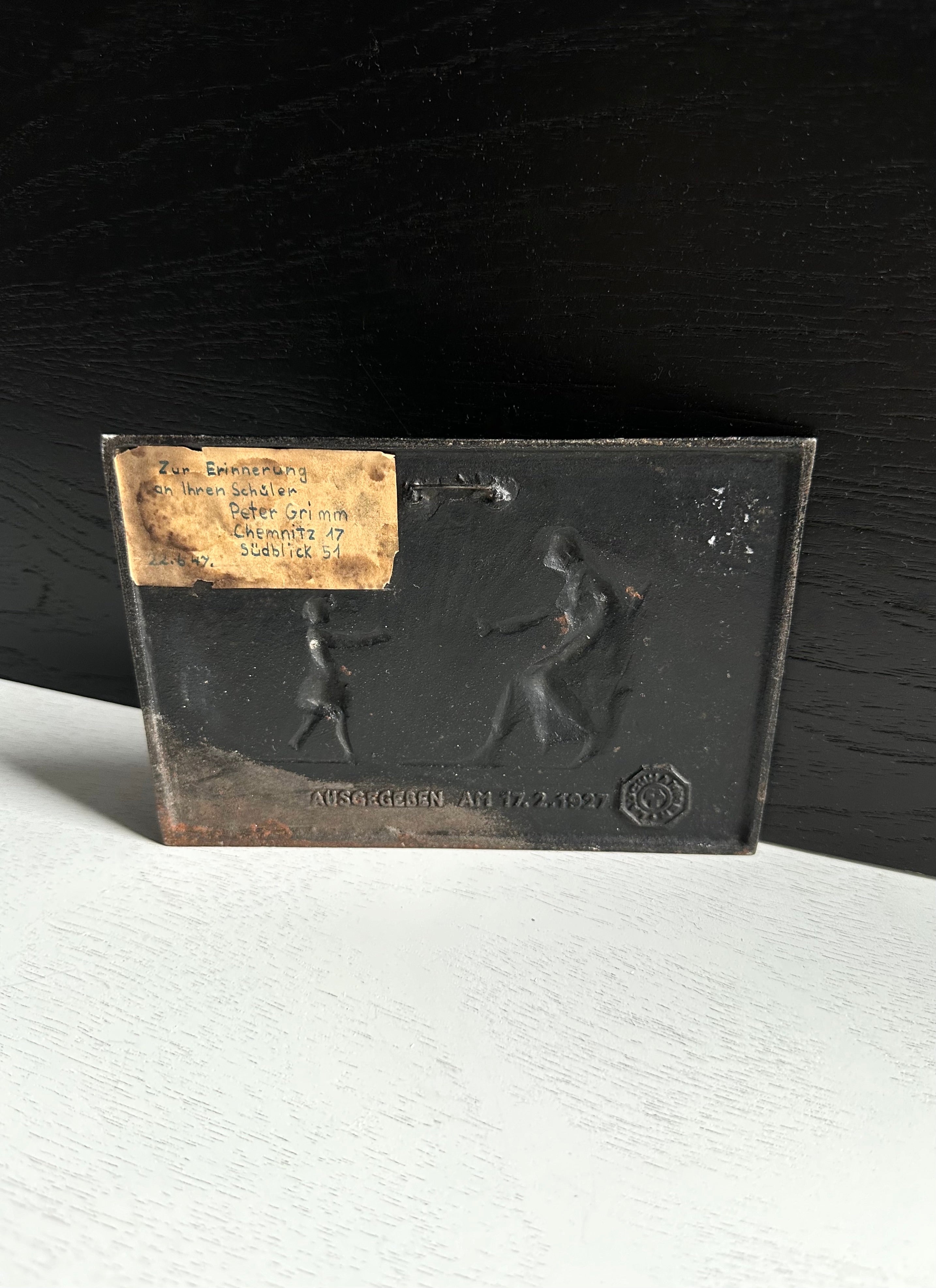 Antique Black Plaque