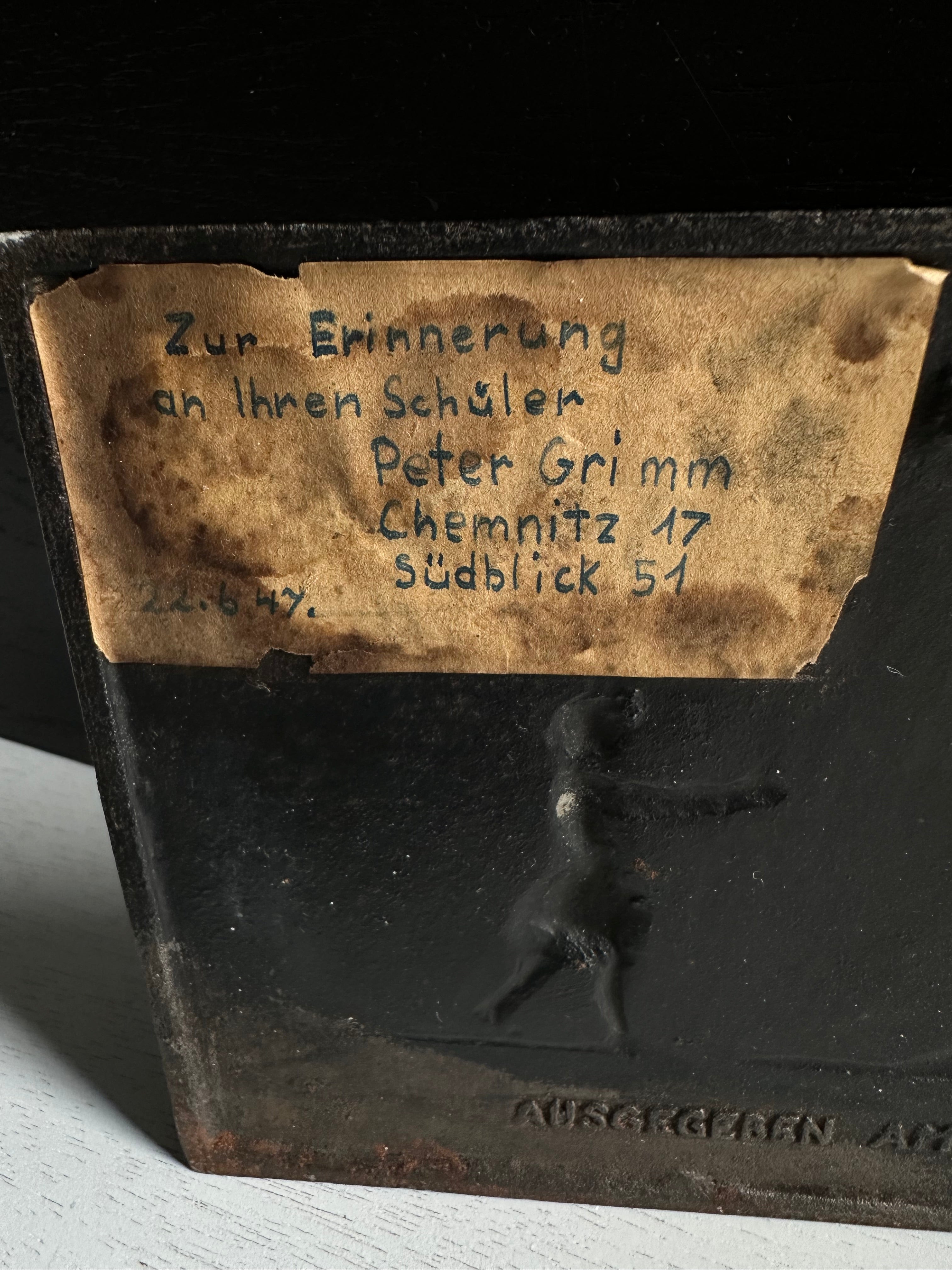 Antique Black Plaque