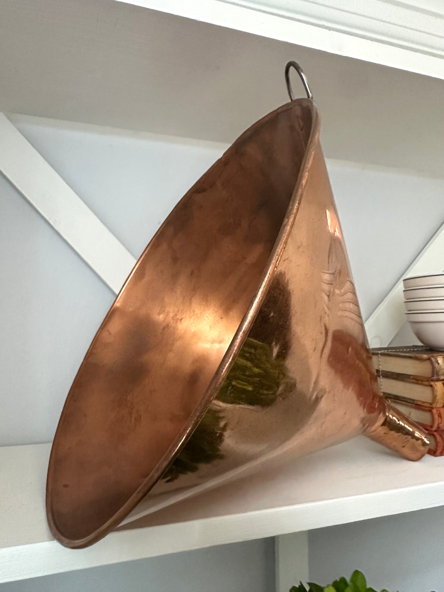 Antique Copper Funnel, 13.5"