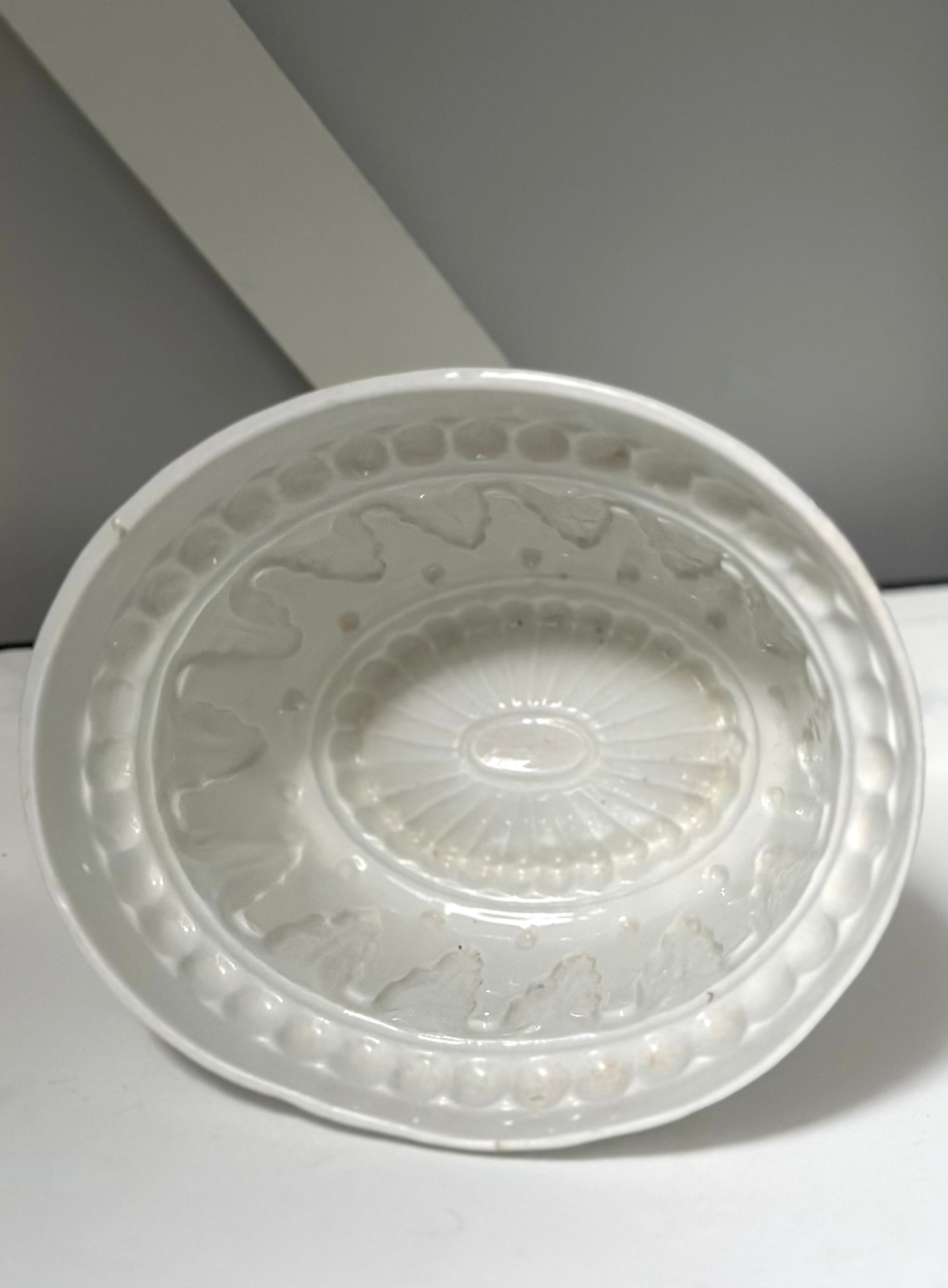 Clear plastic lid with textured surface on a white background