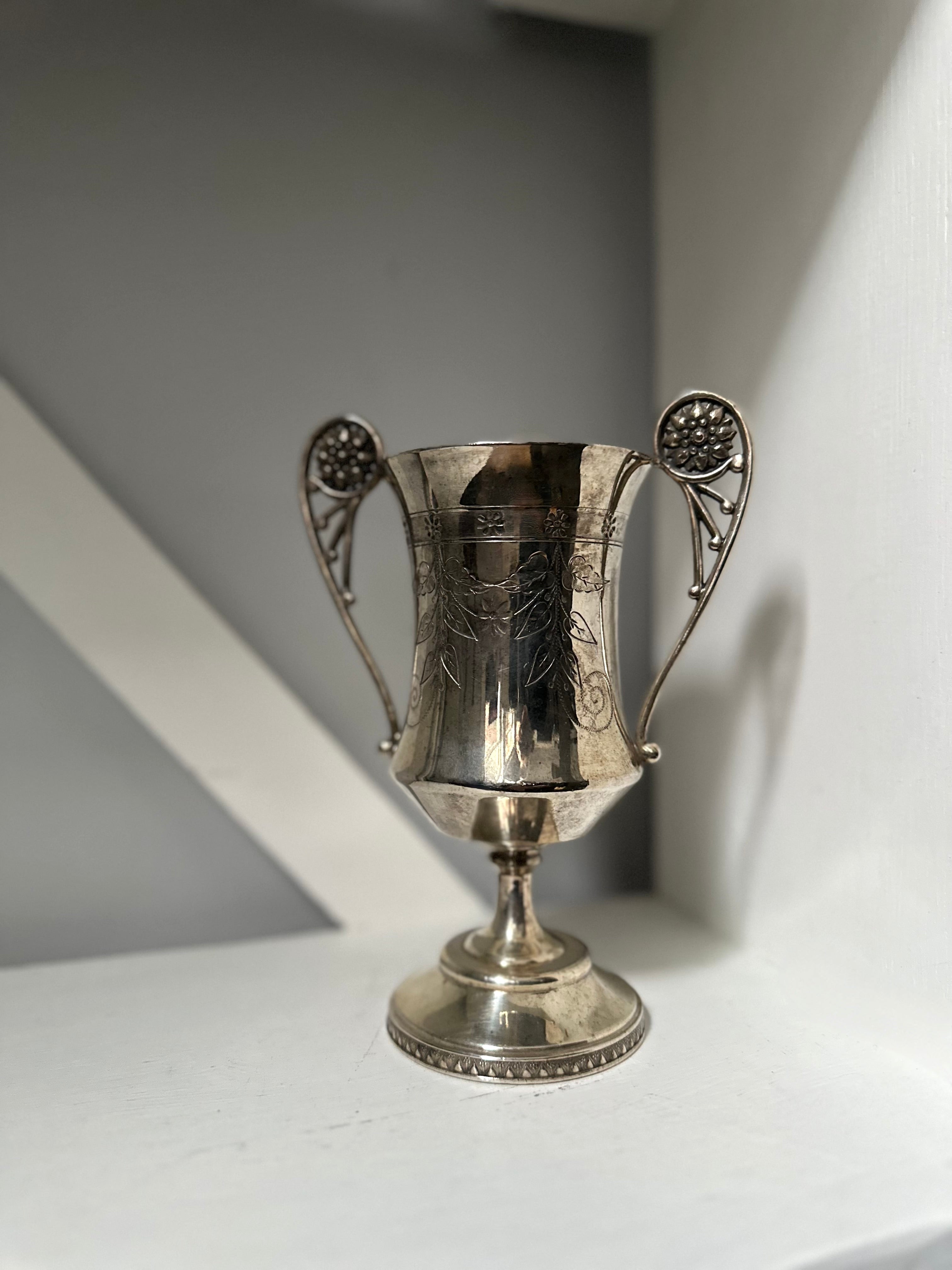 Antique Silver Trophy Holder