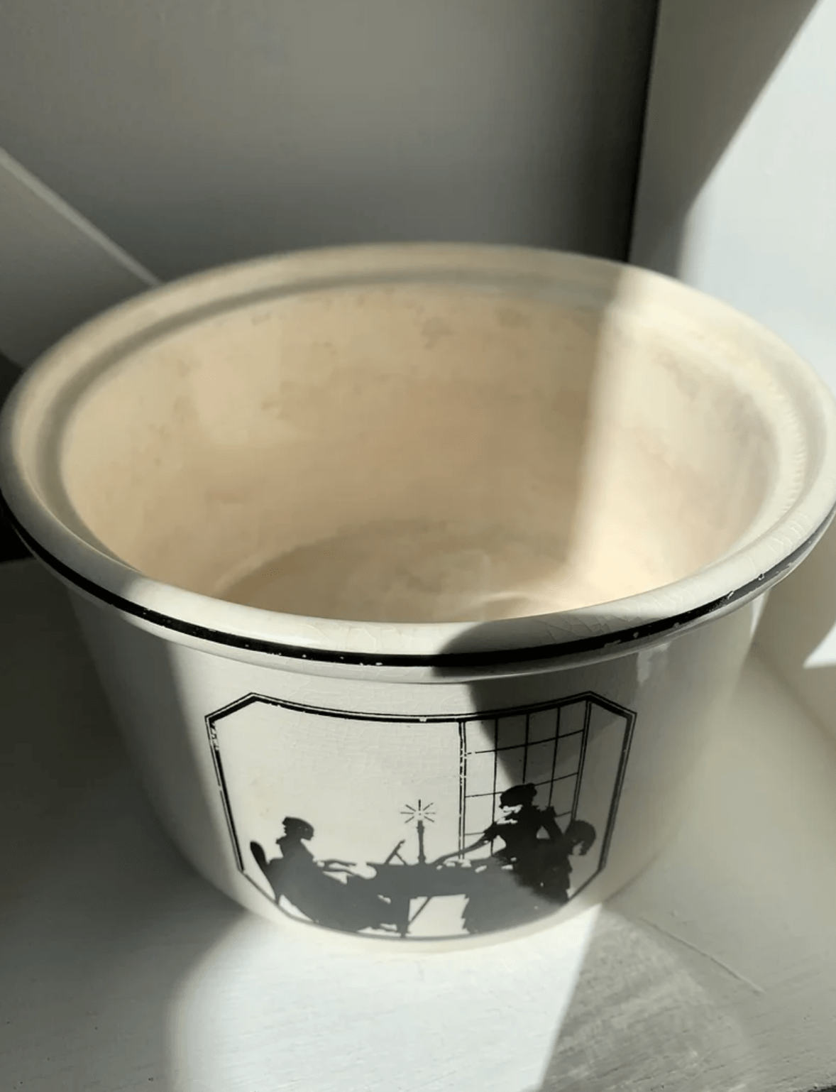 Antique Harkerware Silhouette Crock