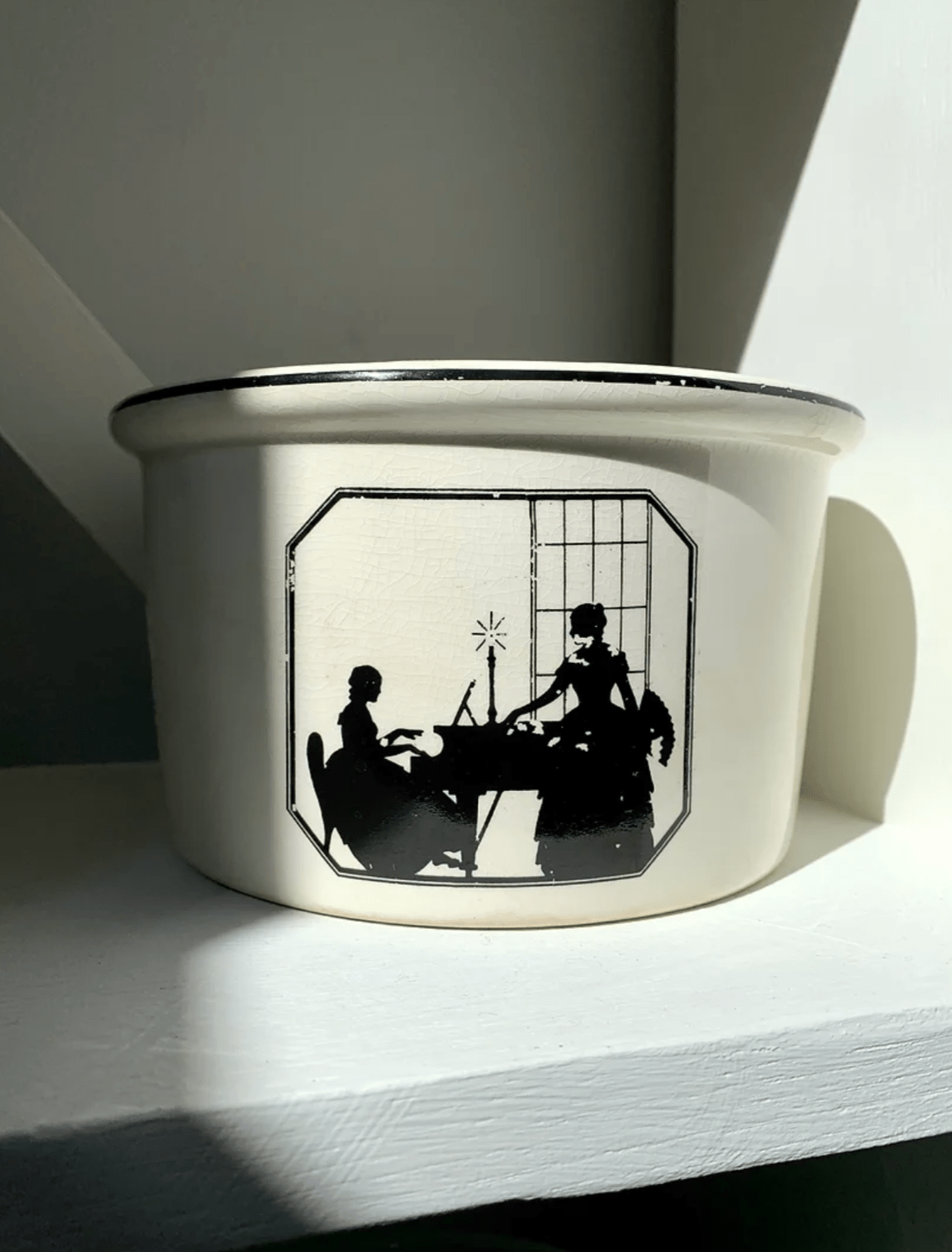Antique Harkerware Silhouette Crock