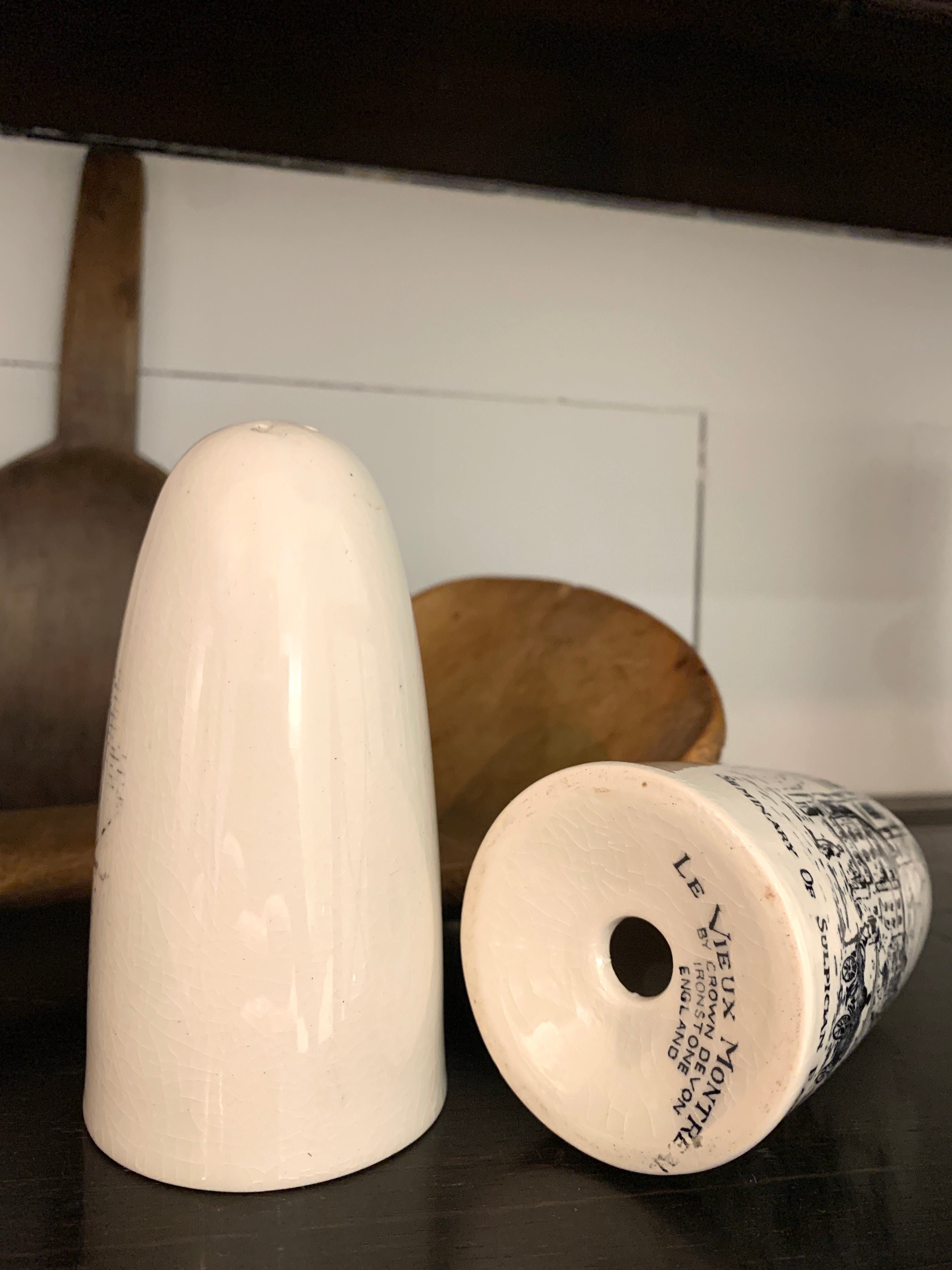 Ironstone Salt + Pepper