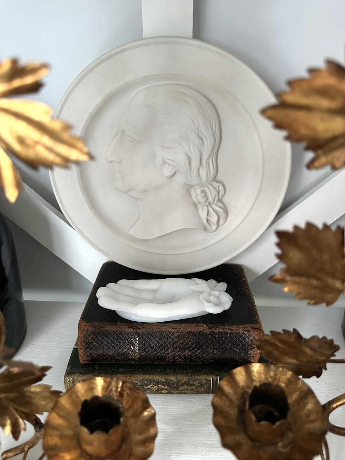 Antique McKee EAPG Glass Hand Pin Dish