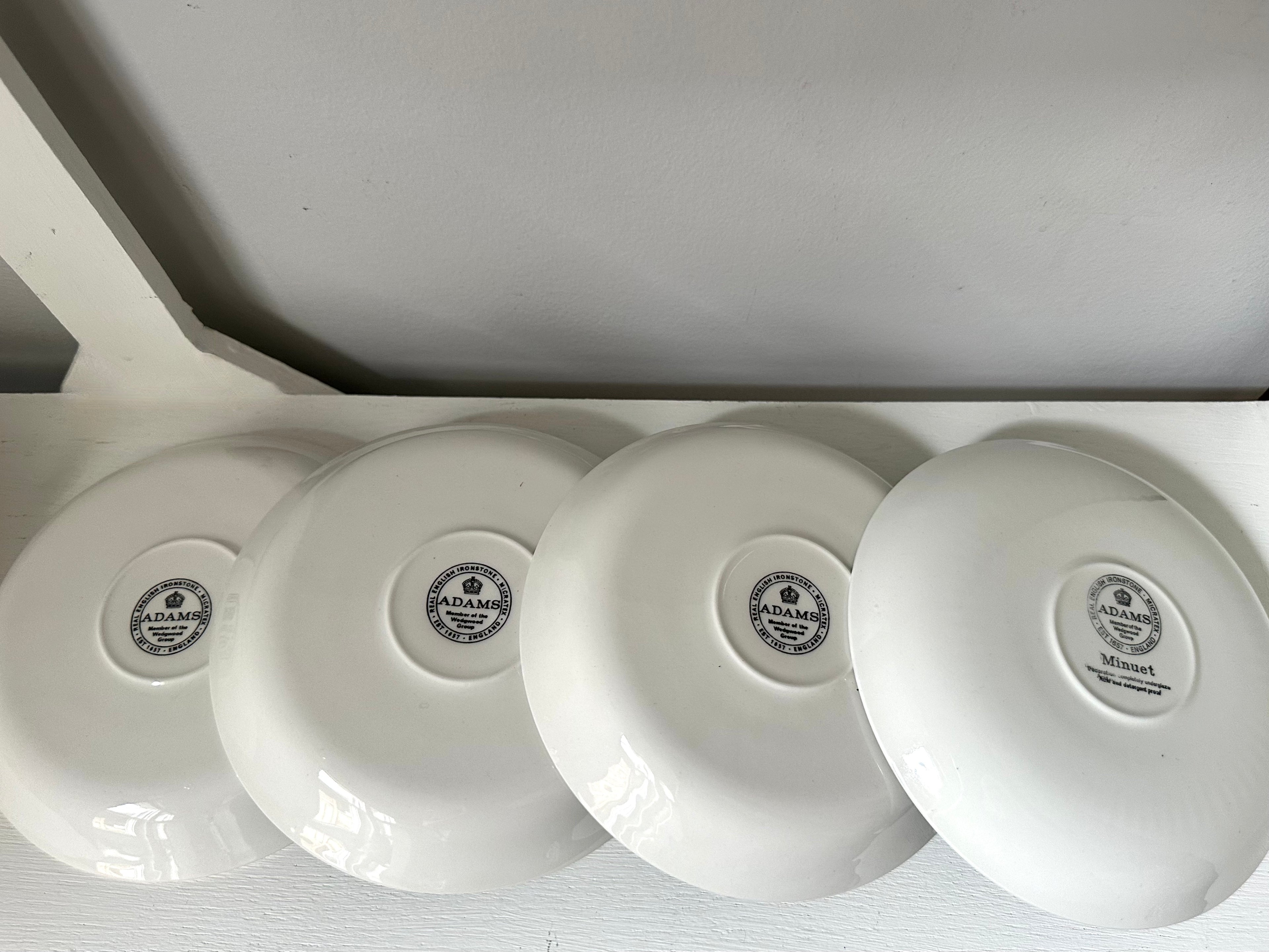 Black English Ironstone Soup Bowls + Plates