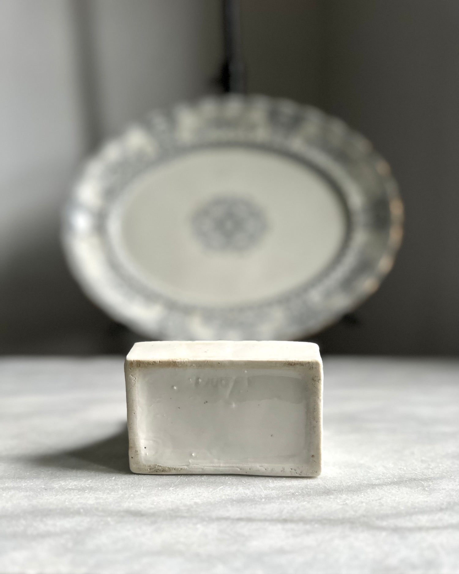 Ironstone Toothbrush + Soap Holder