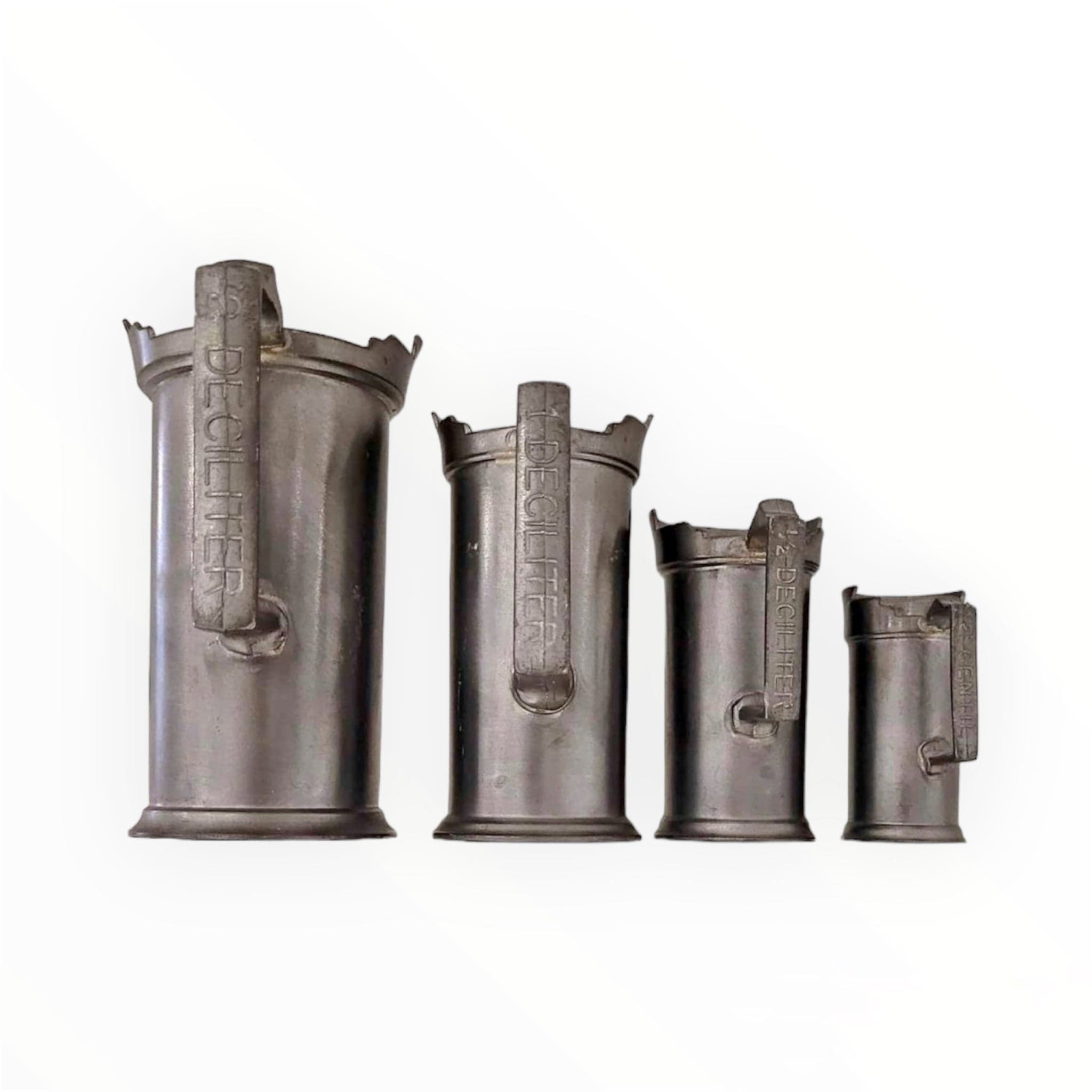 Vintage Pewter Measuring Cups