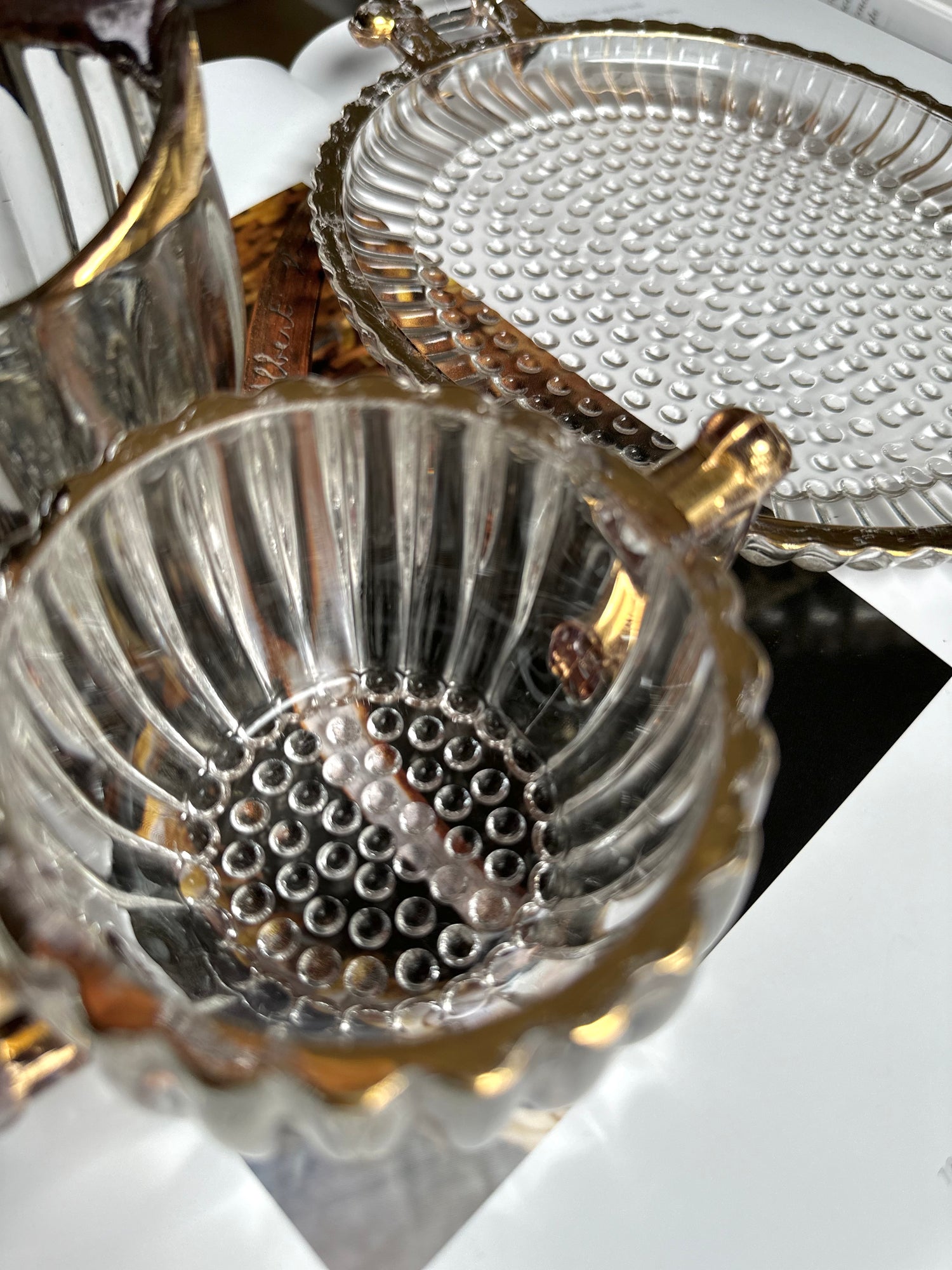 Vintage Cream, Sugar + Tray Set