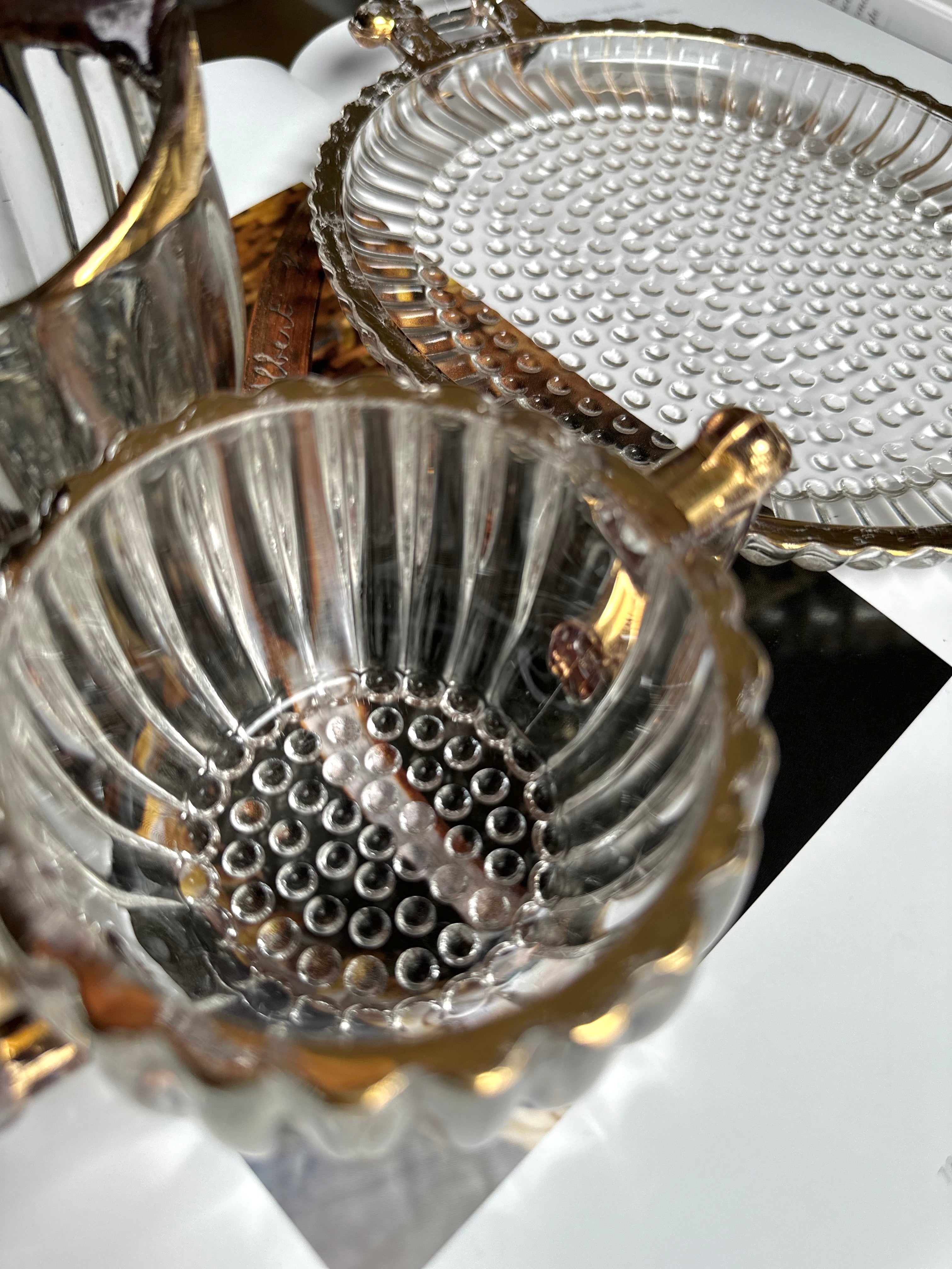 Vintage Cream, Sugar + Tray Set