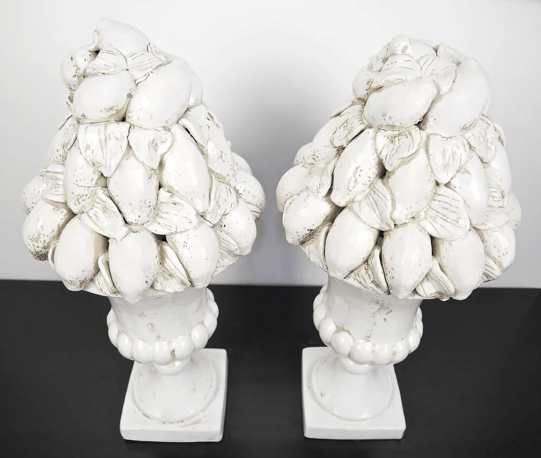 Ceramic White Lemon Urns