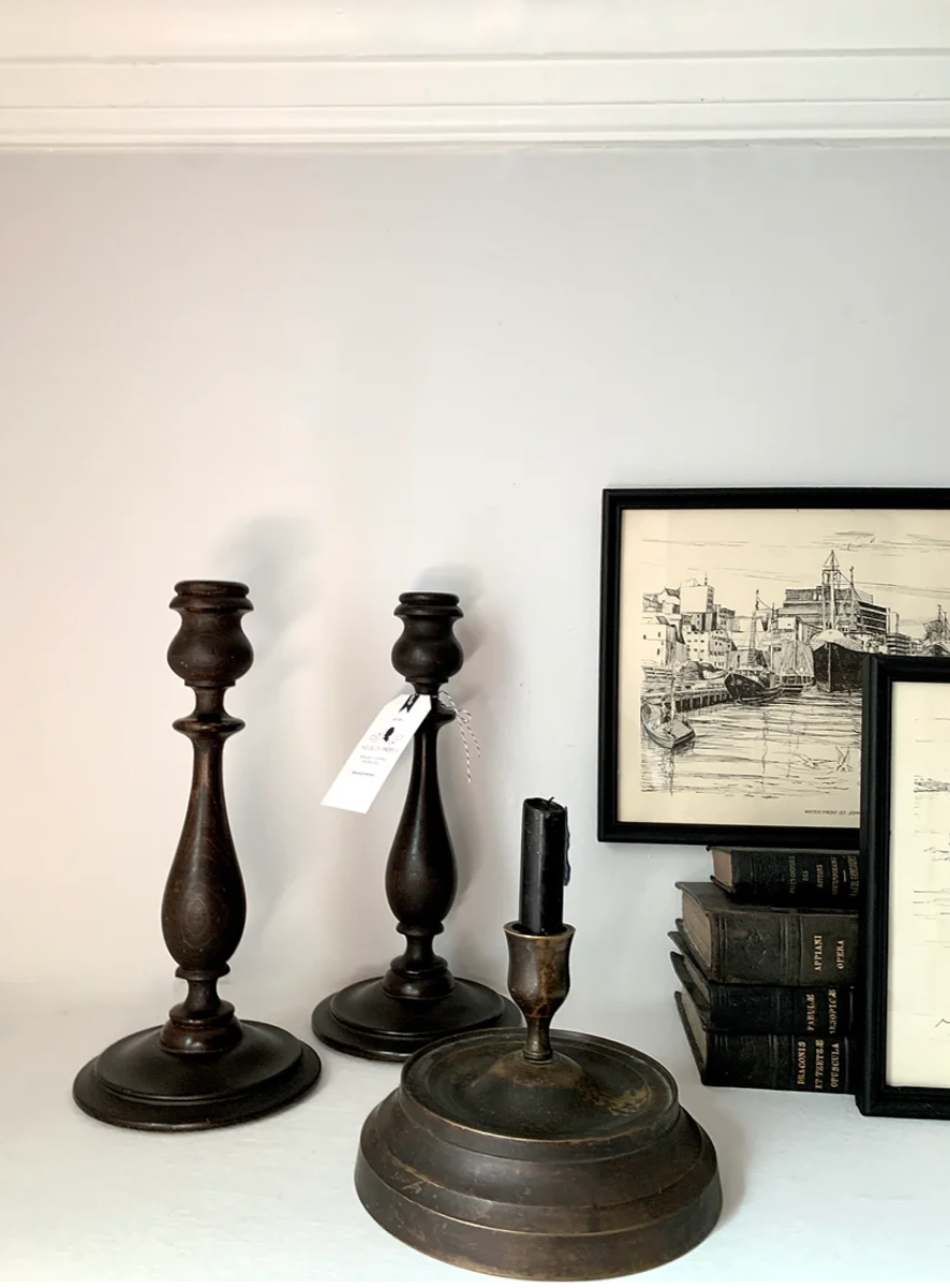 Pair Antique Candlestick Holders