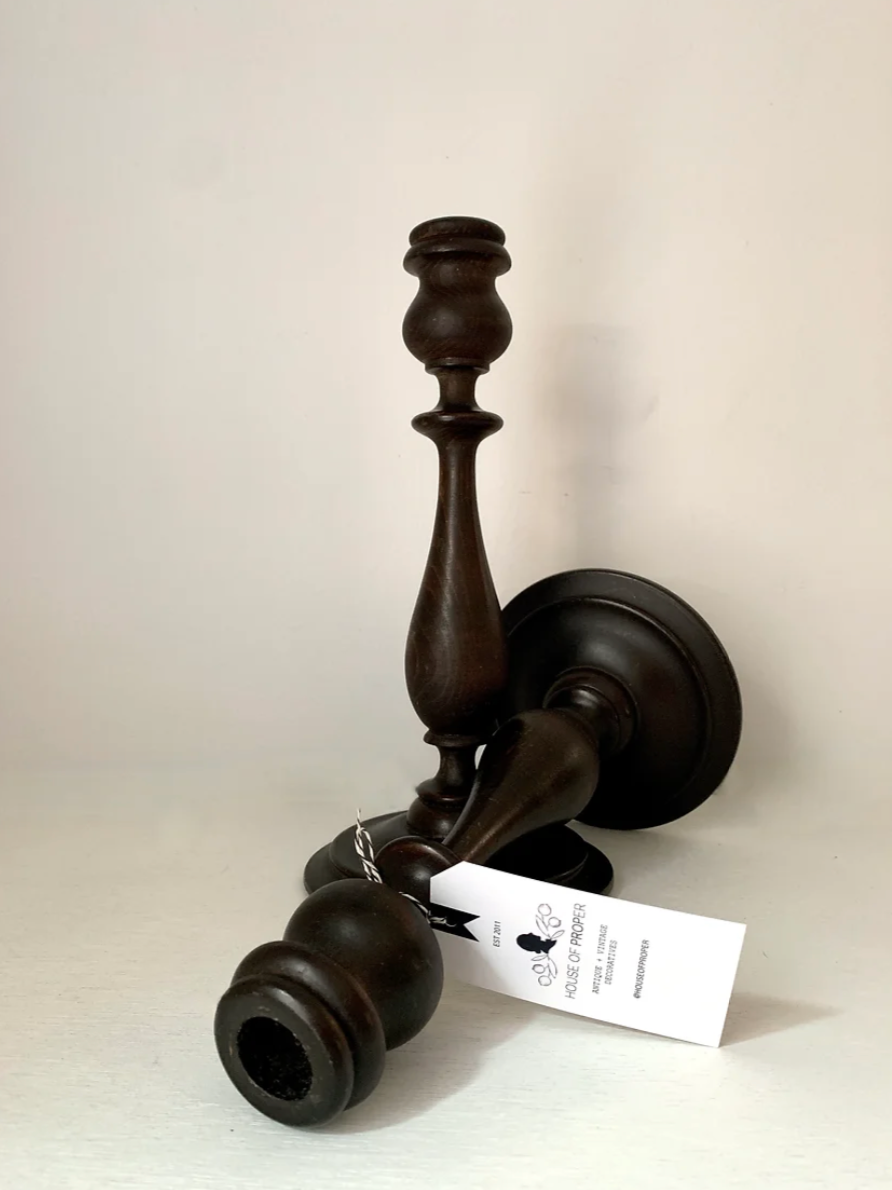 Pair Antique Candlestick Holders