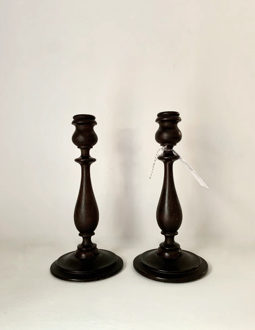 Pair Antique Candlestick Holders