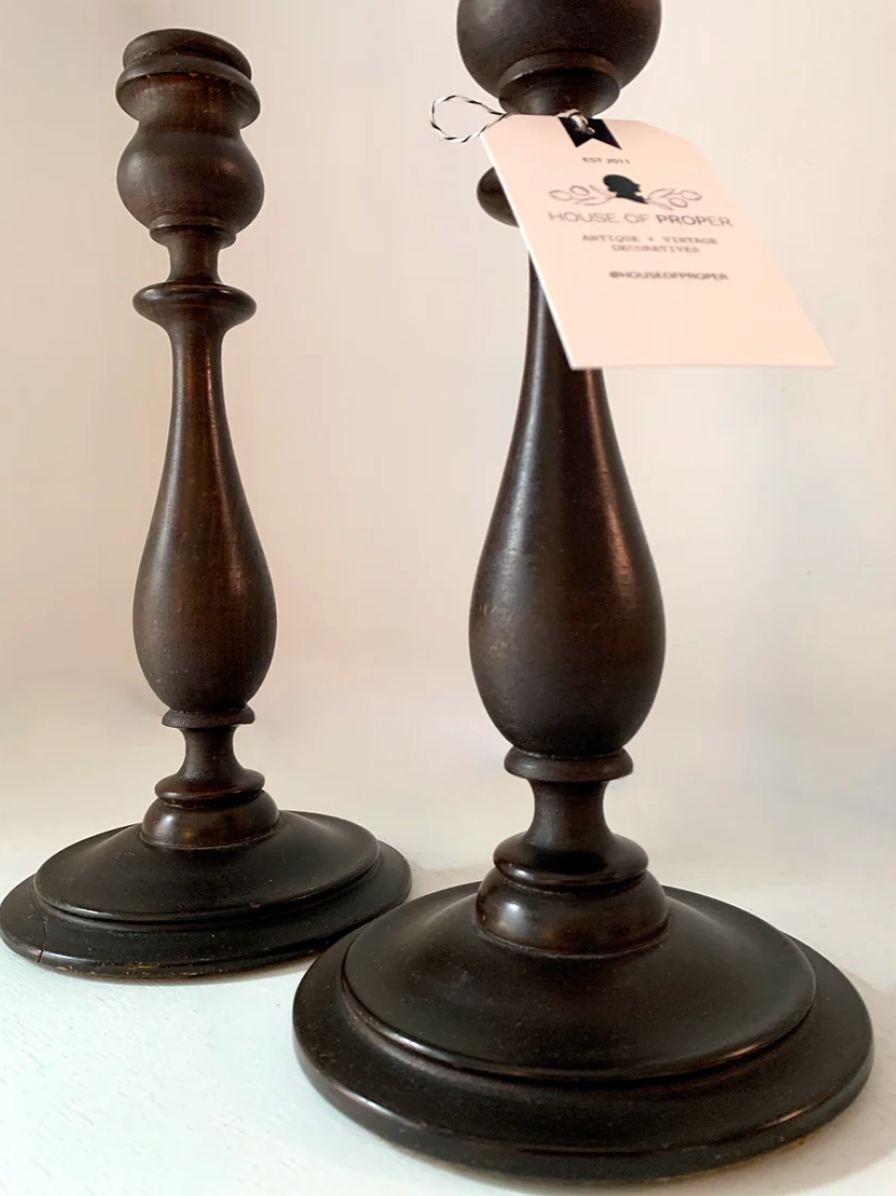 Pair Antique Candlestick Holders