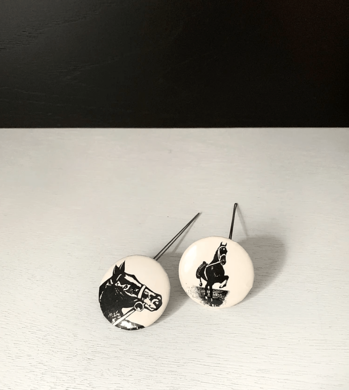 Pair Horse Show Ribbon Pins