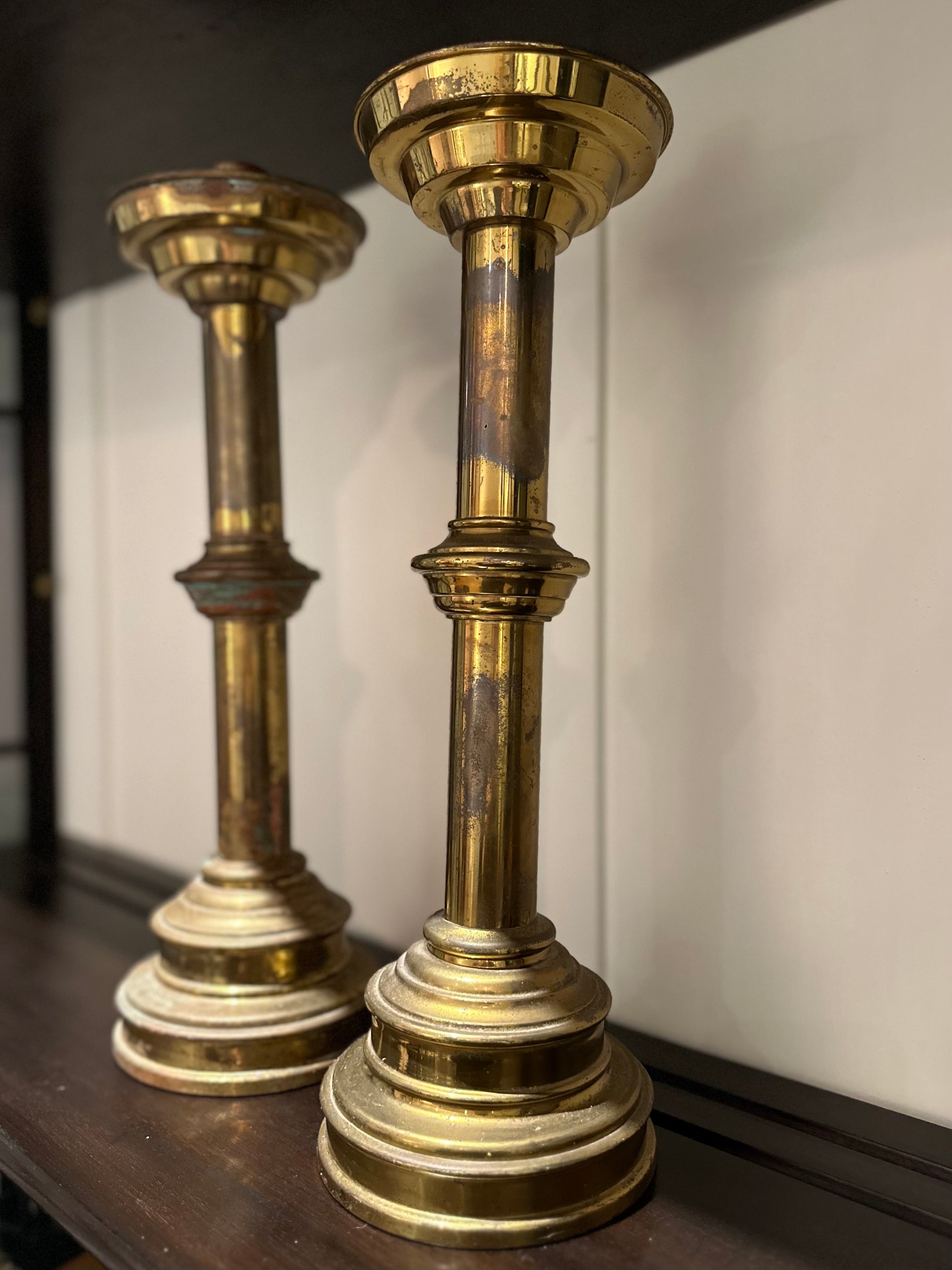 Vintage Brass Candlestick Holders
