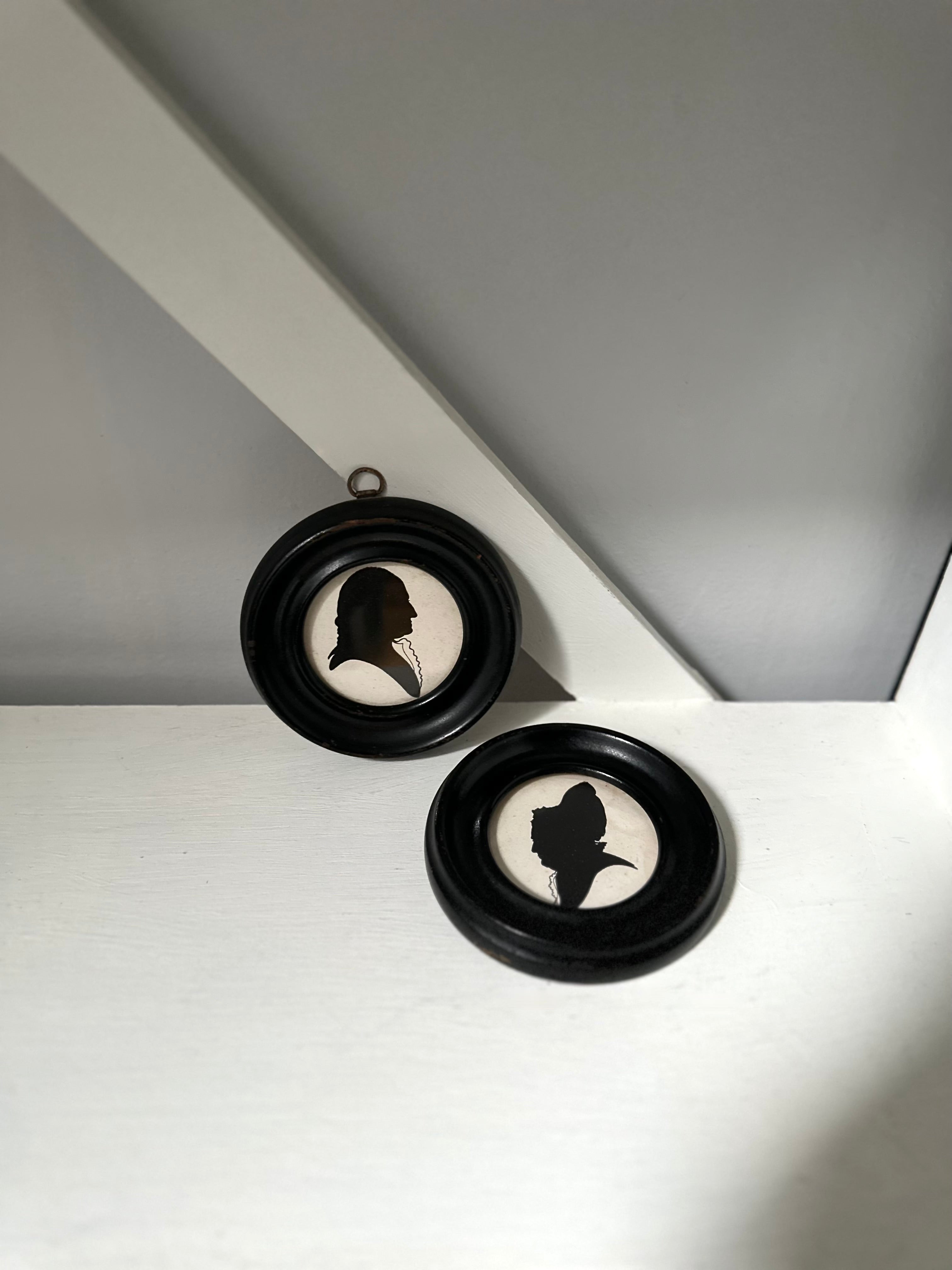 Pair of Antique Round Silhouettes