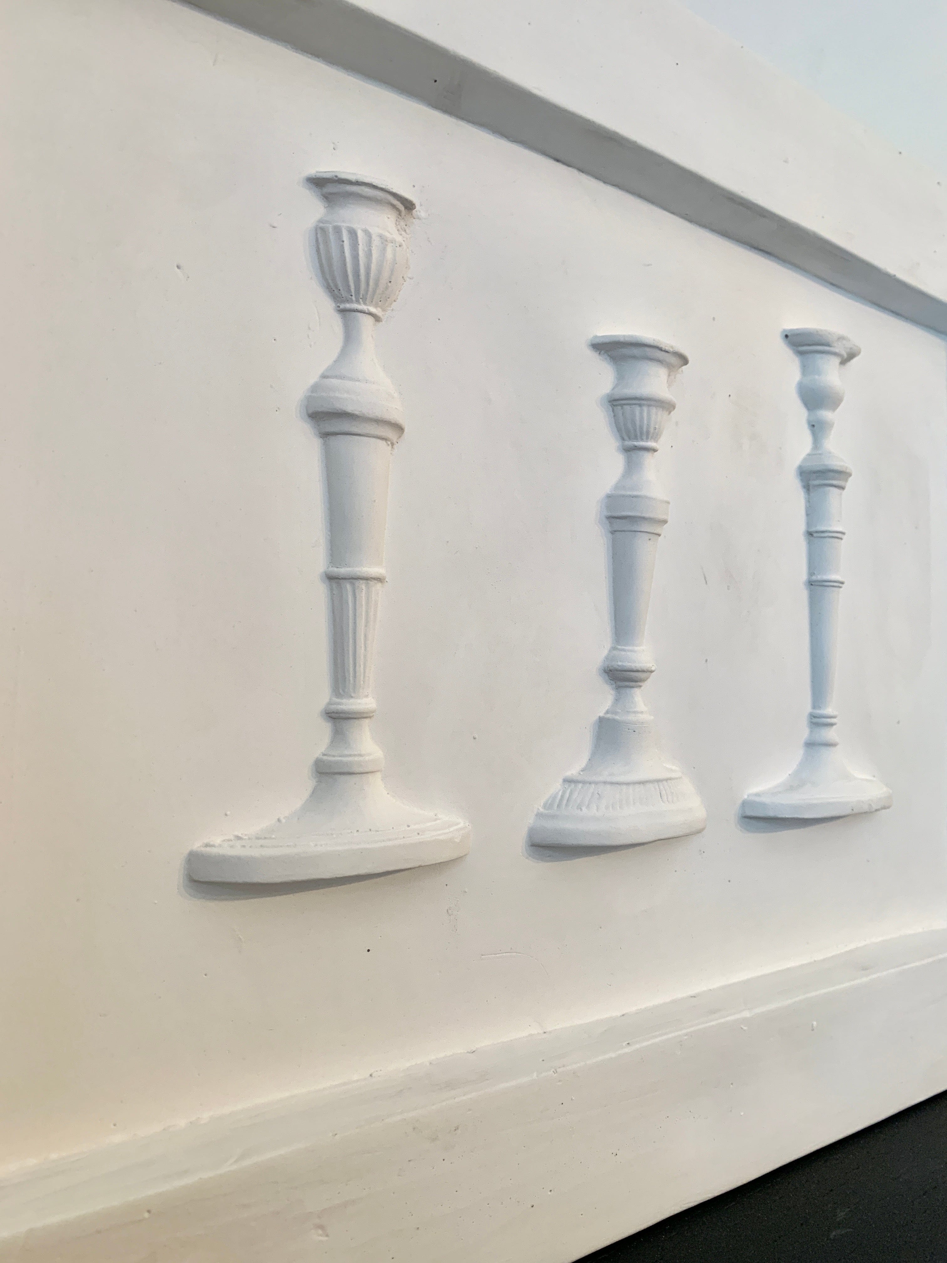 Plaster Candle Plaque