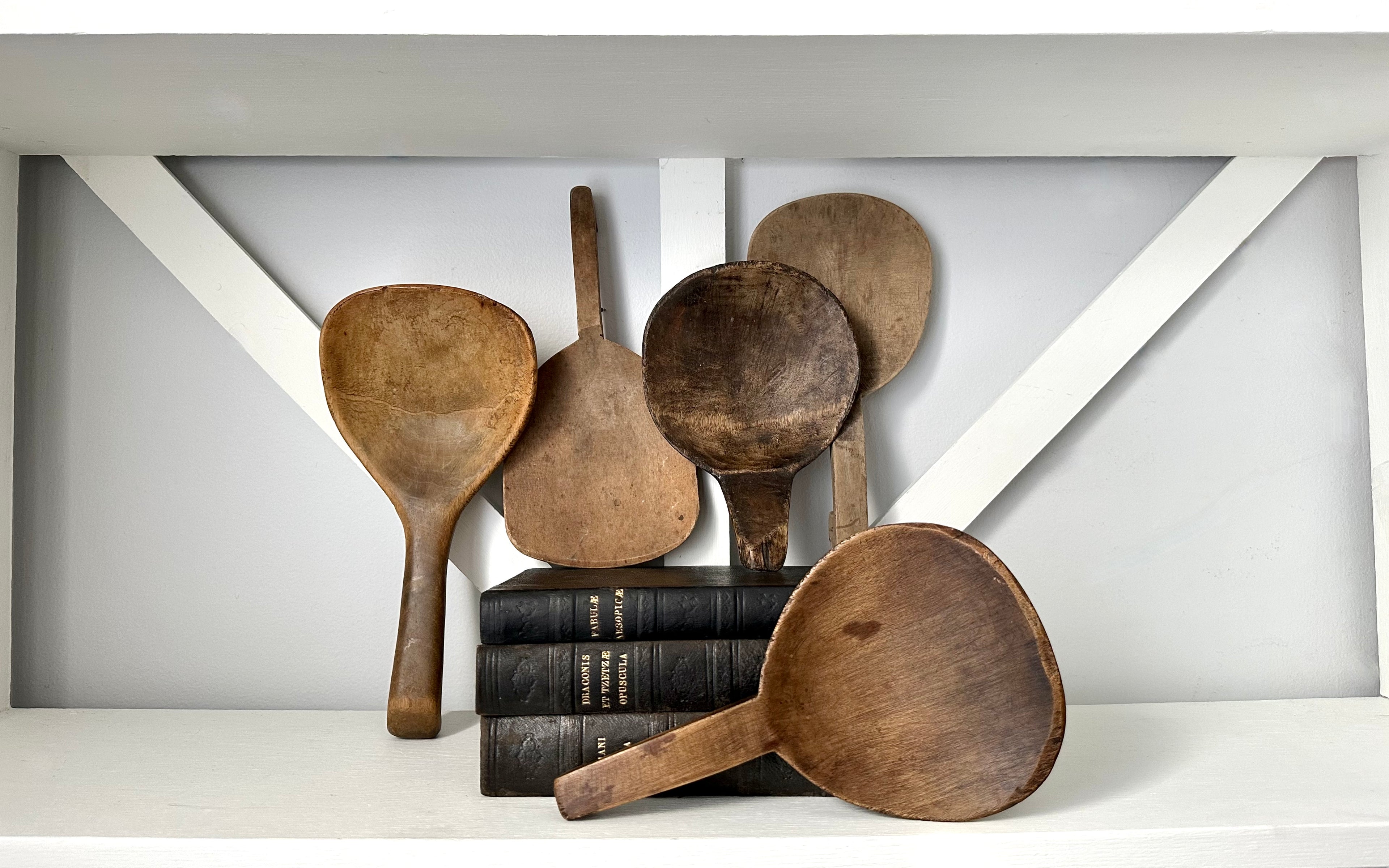 Primitive Antique Wood Butter Paddles