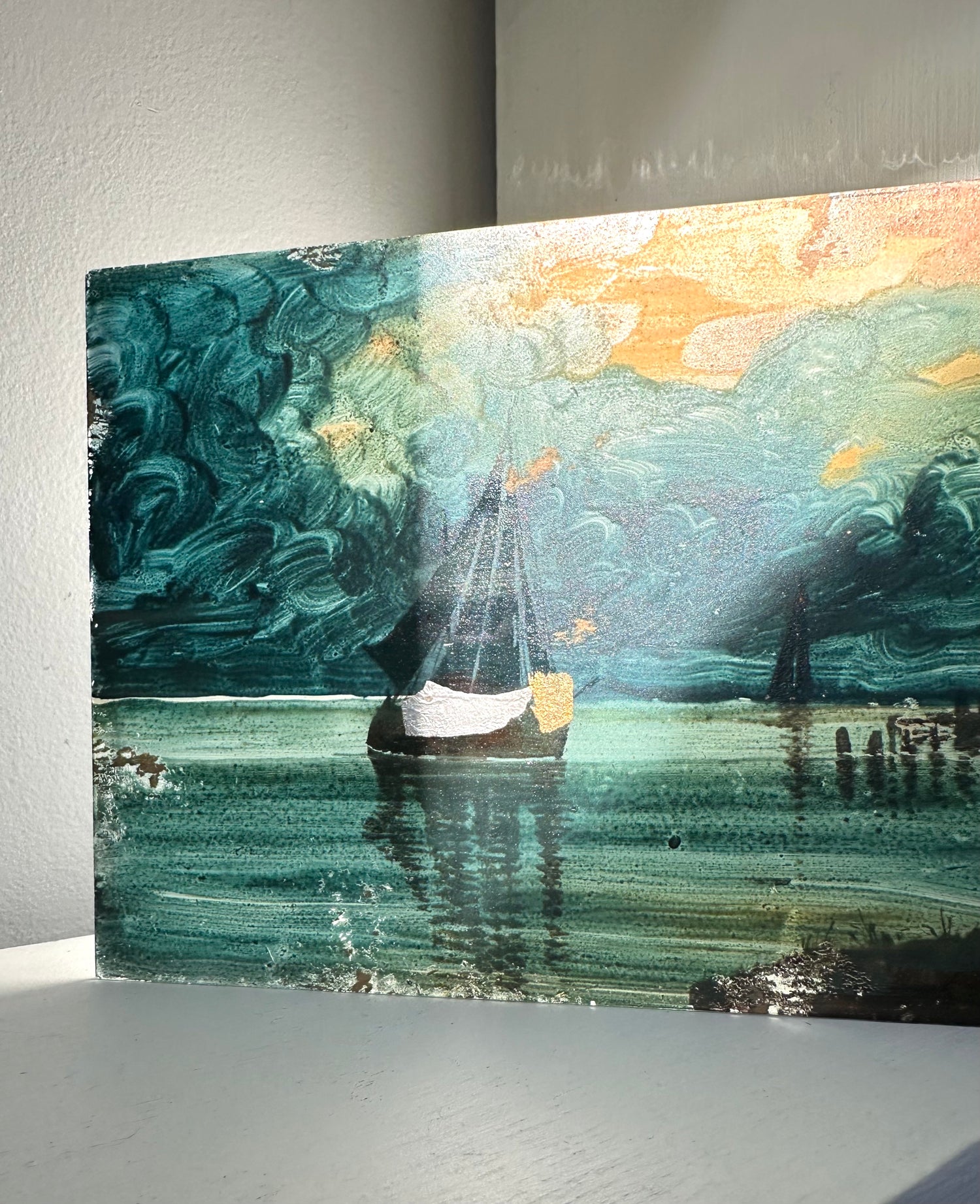 Reverse Painted Glass Art