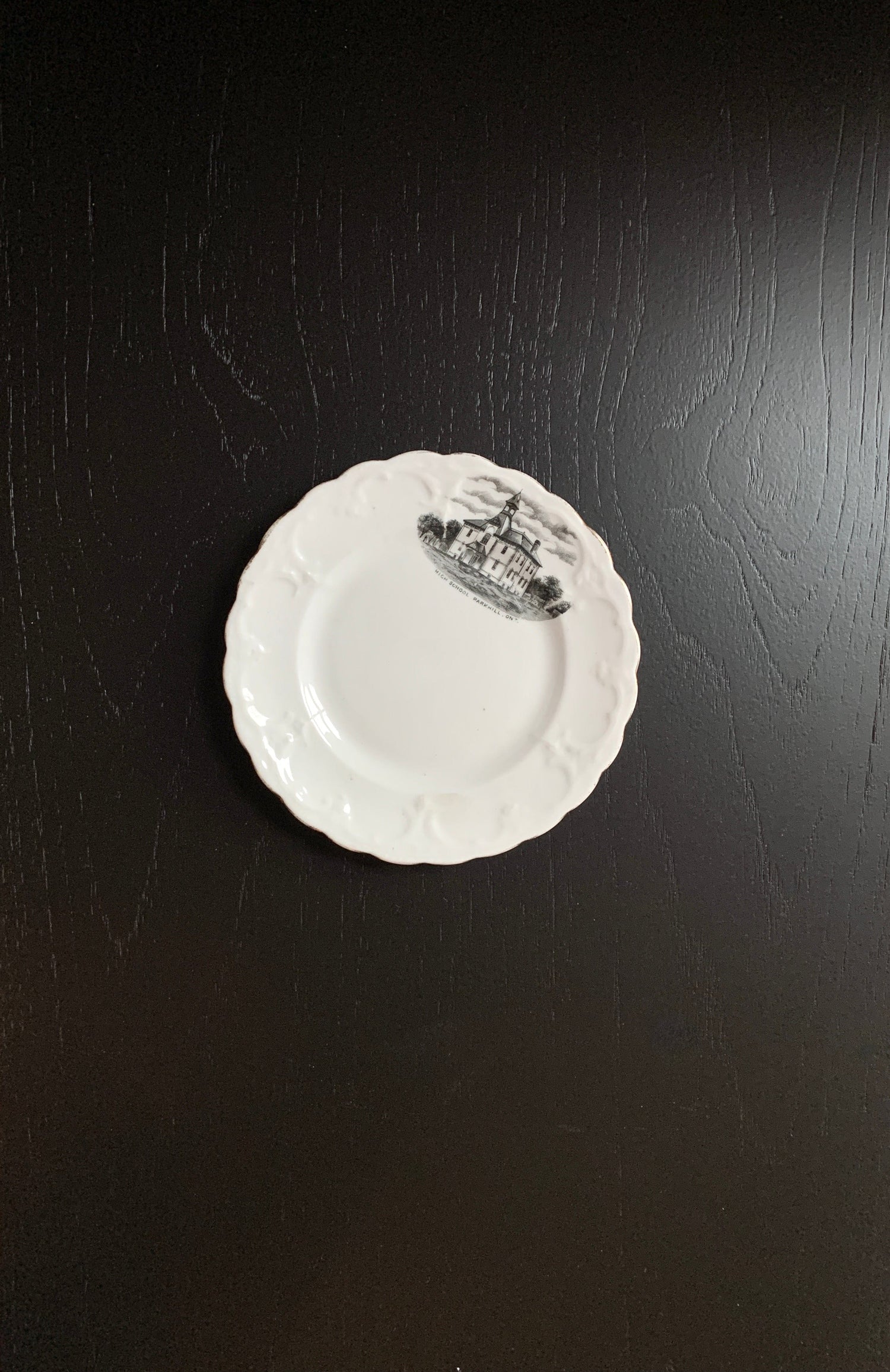 Antique Scholar Bread Plate
