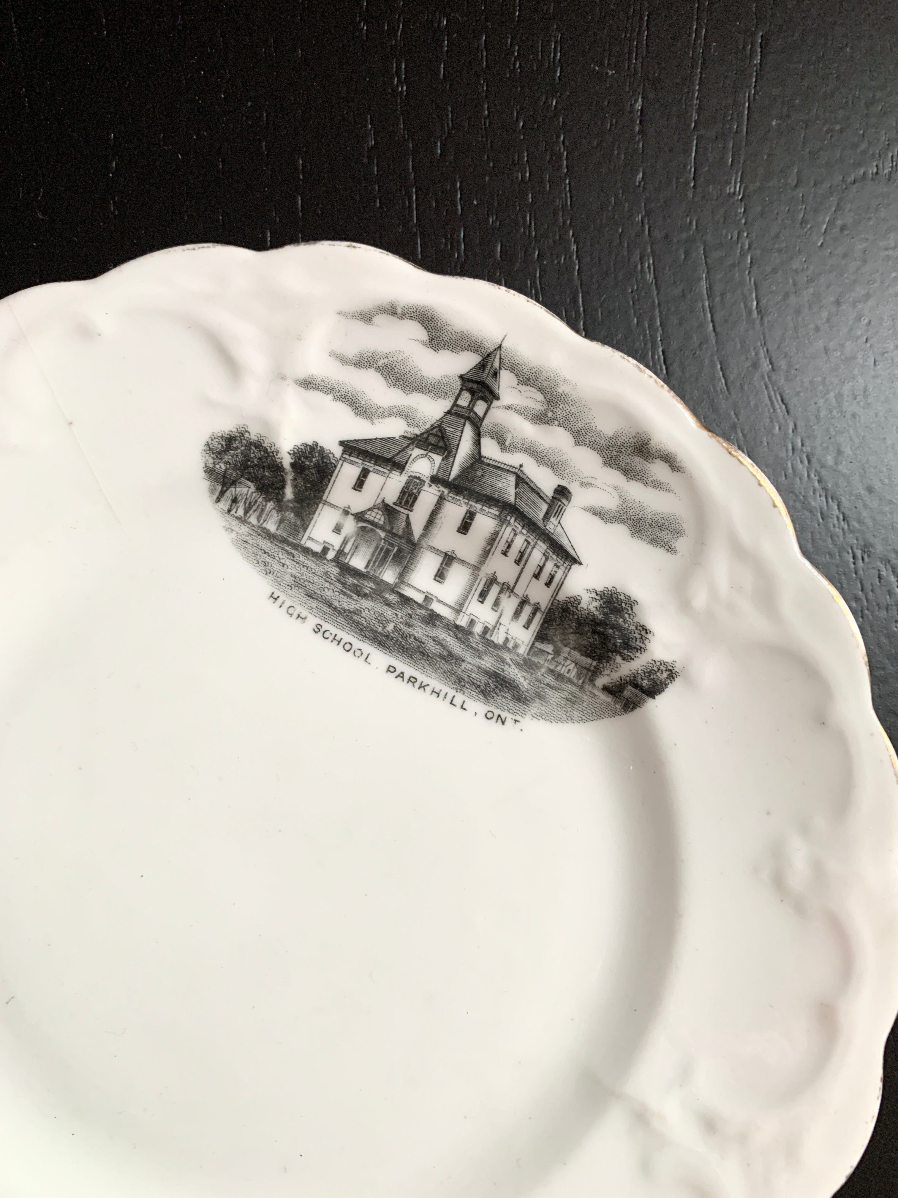 Antique Scholar Bread Plate