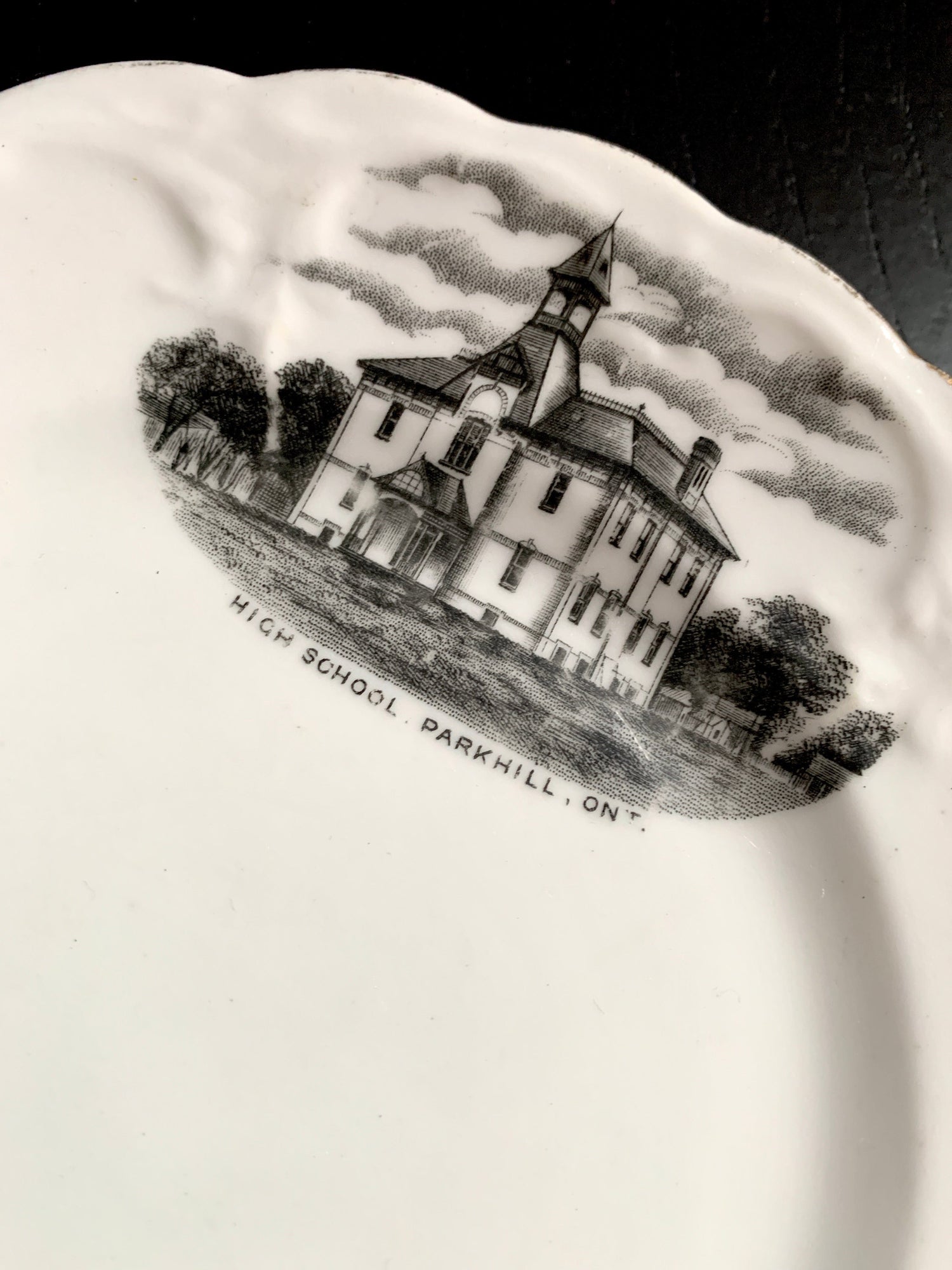 Antique Scholar Bread Plate