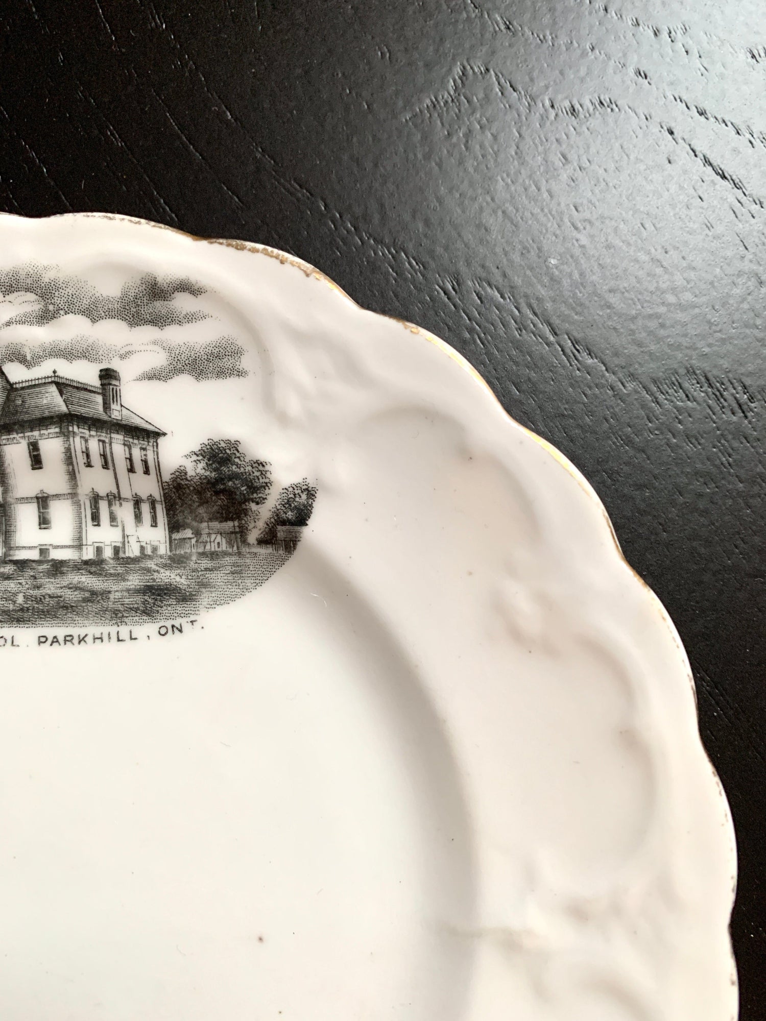 Antique Scholar Bread Plate