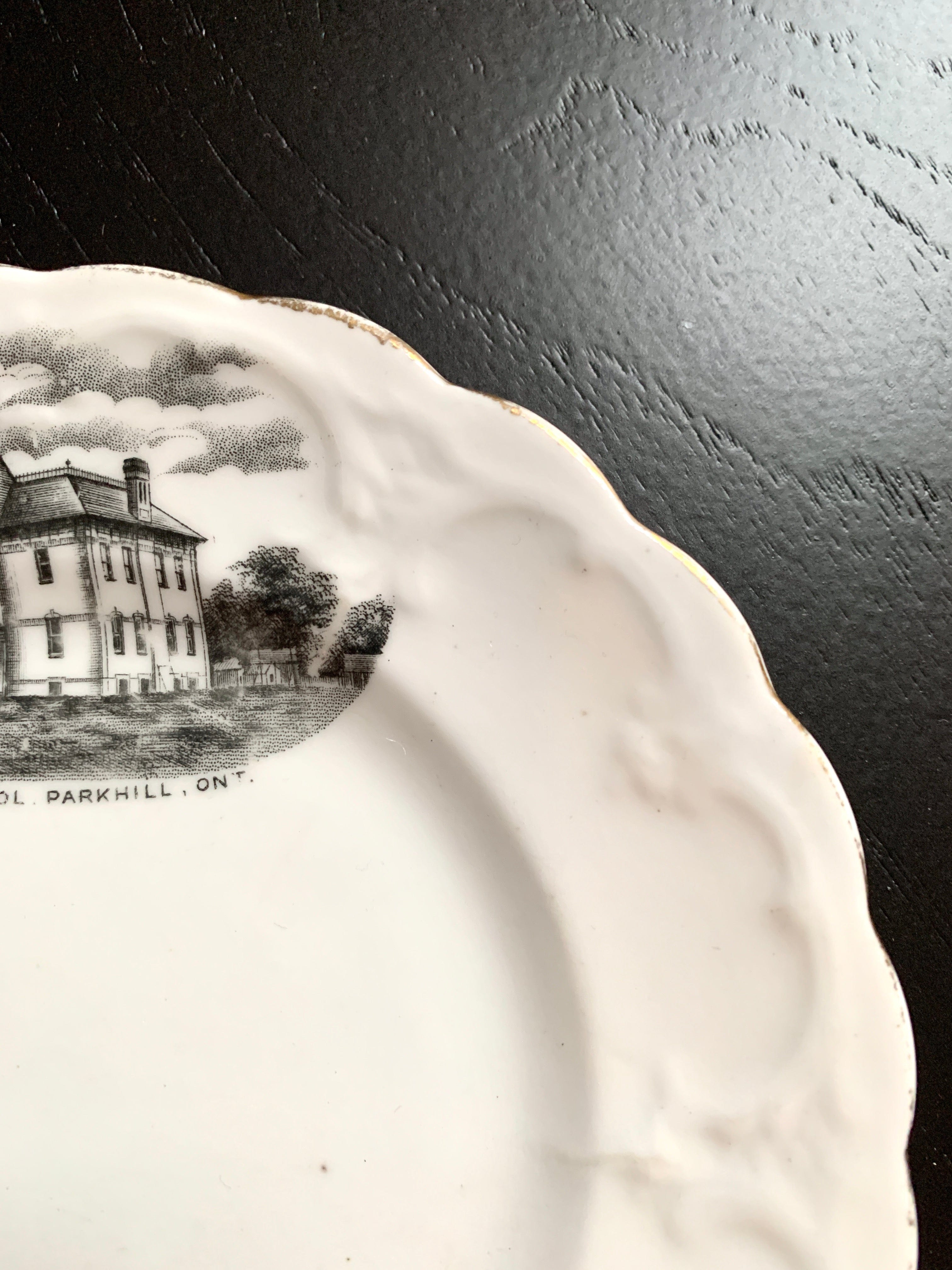 Antique Scholar Bread Plate