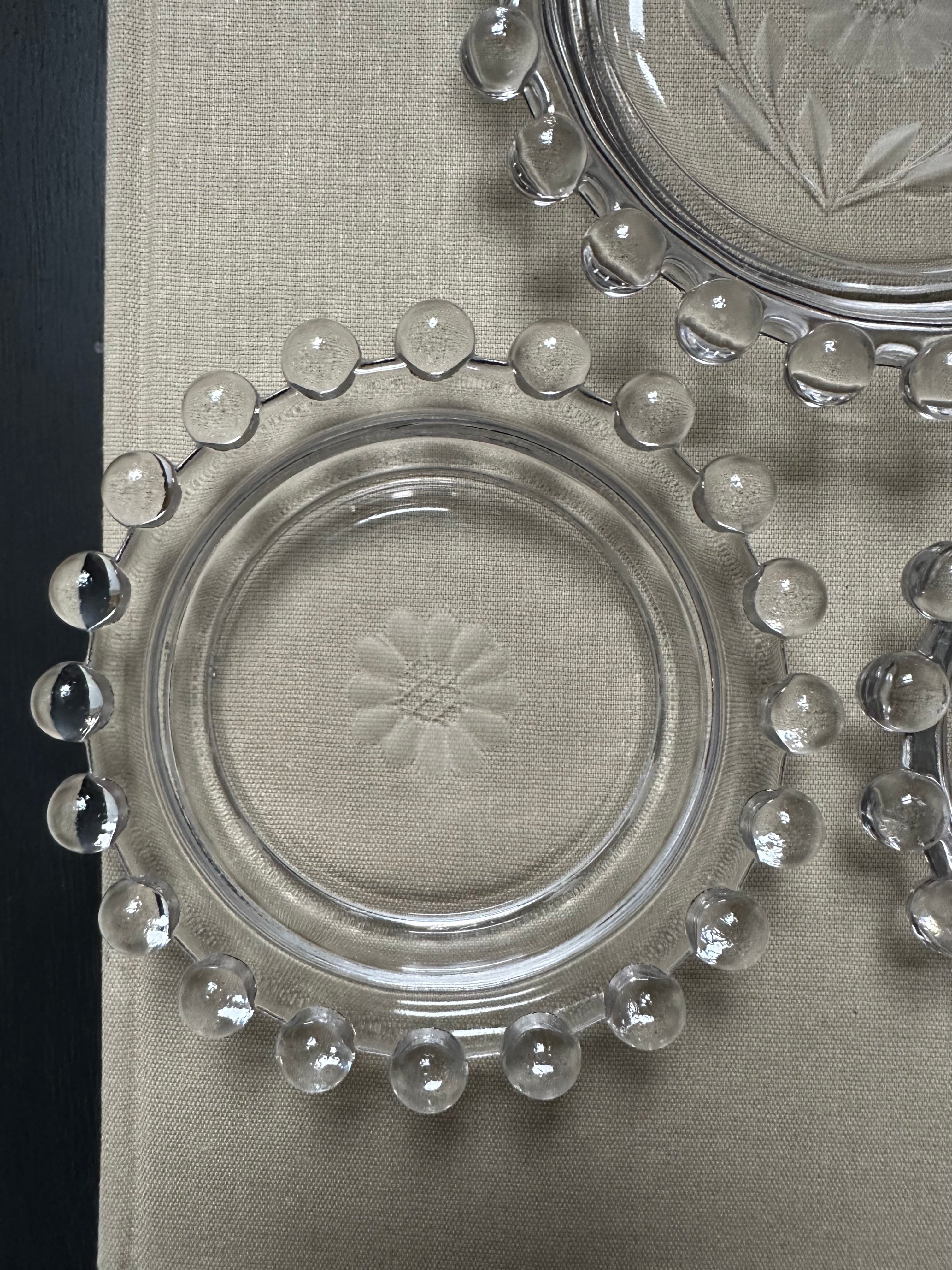 Set of 3 Cornflower Candlewick Dishes