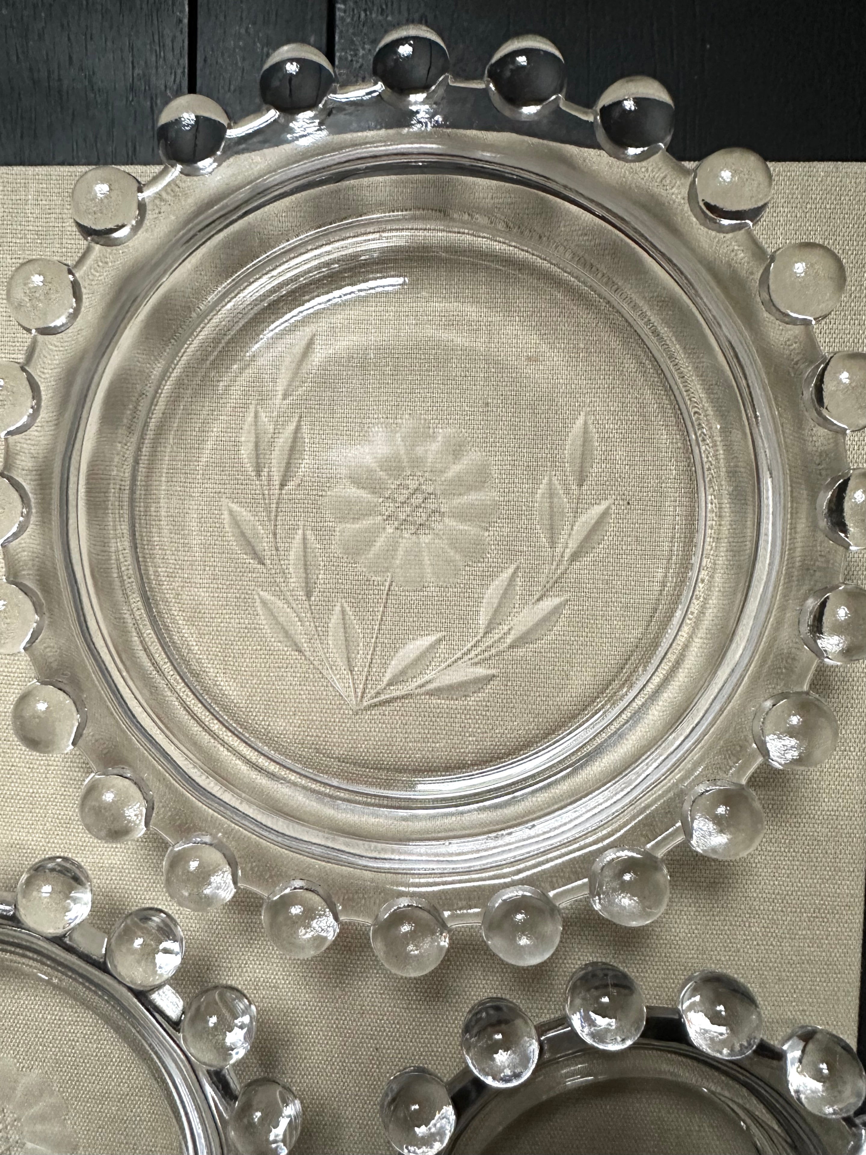 Set of 3 Cornflower Candlewick Dishes