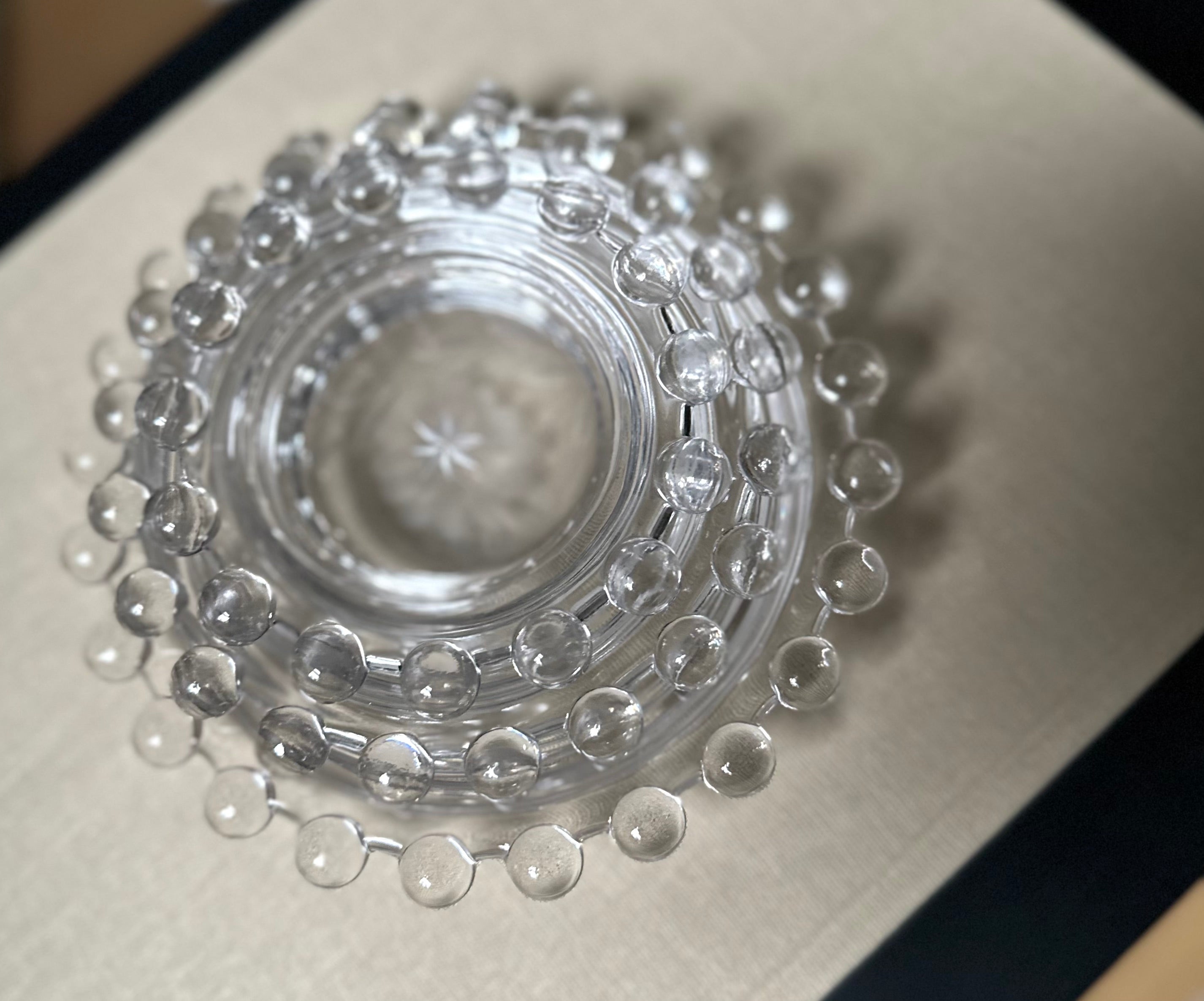 Set of 3 Cornflower Candlewick Dishes