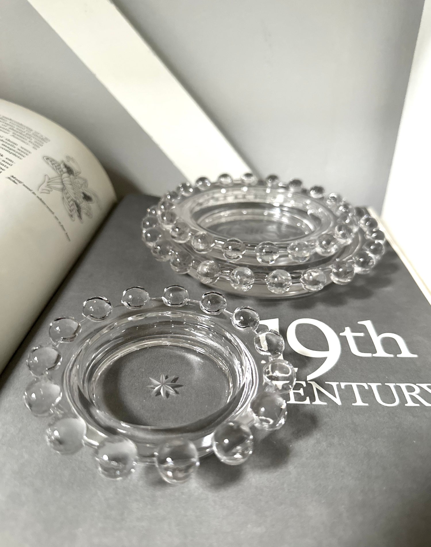 Set of 3 Cornflower Candlewick Dishes