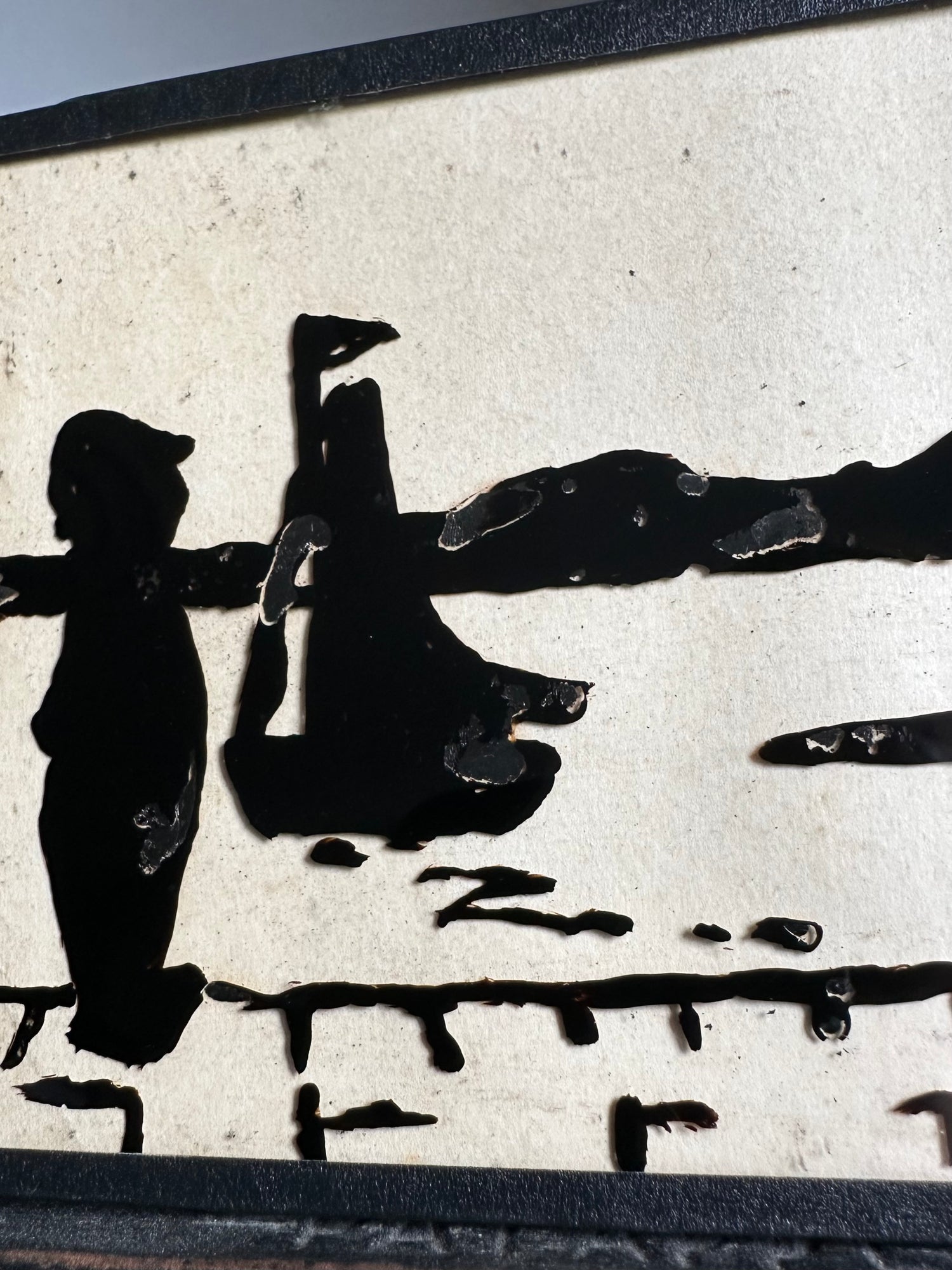 Vintage Petite Reverse Painted Glass