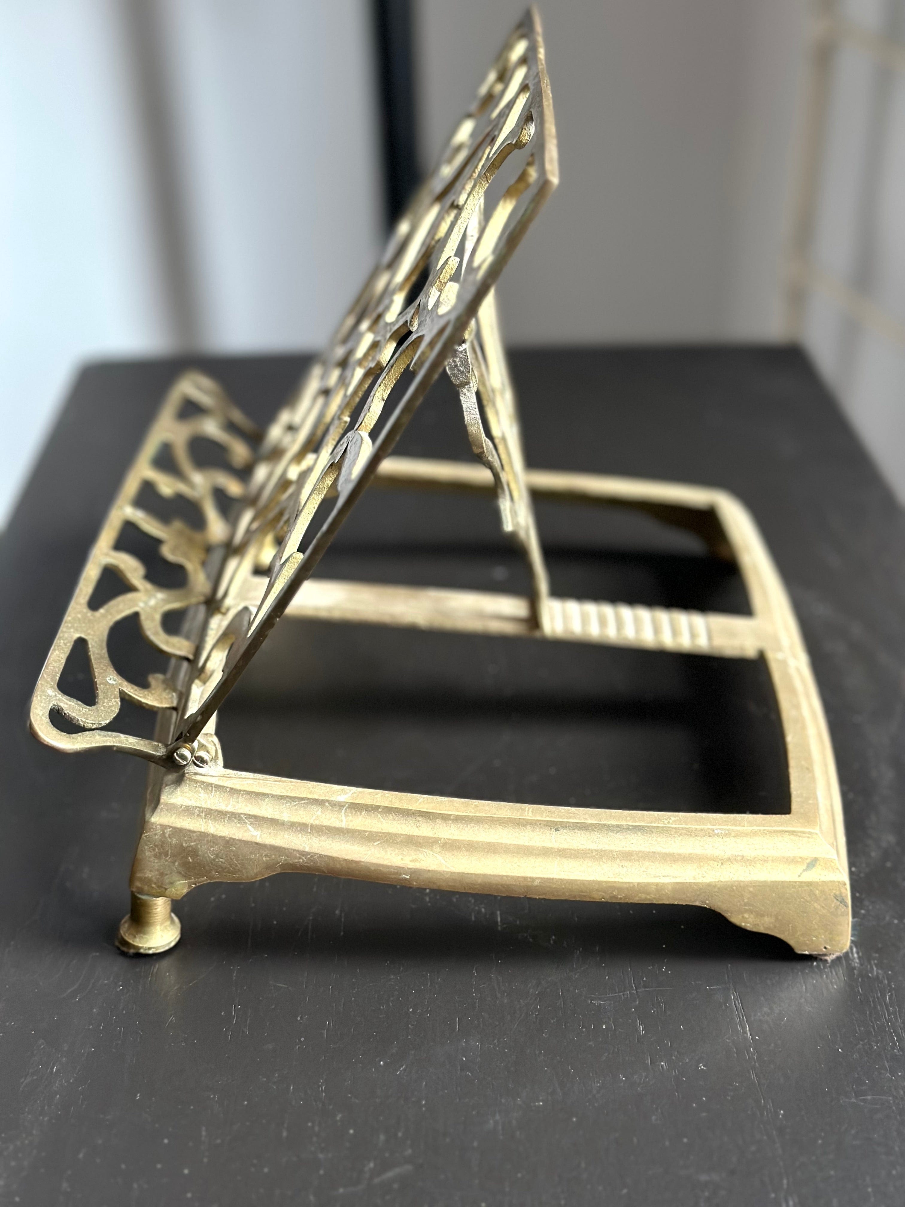 Vintage Brass Book Stand