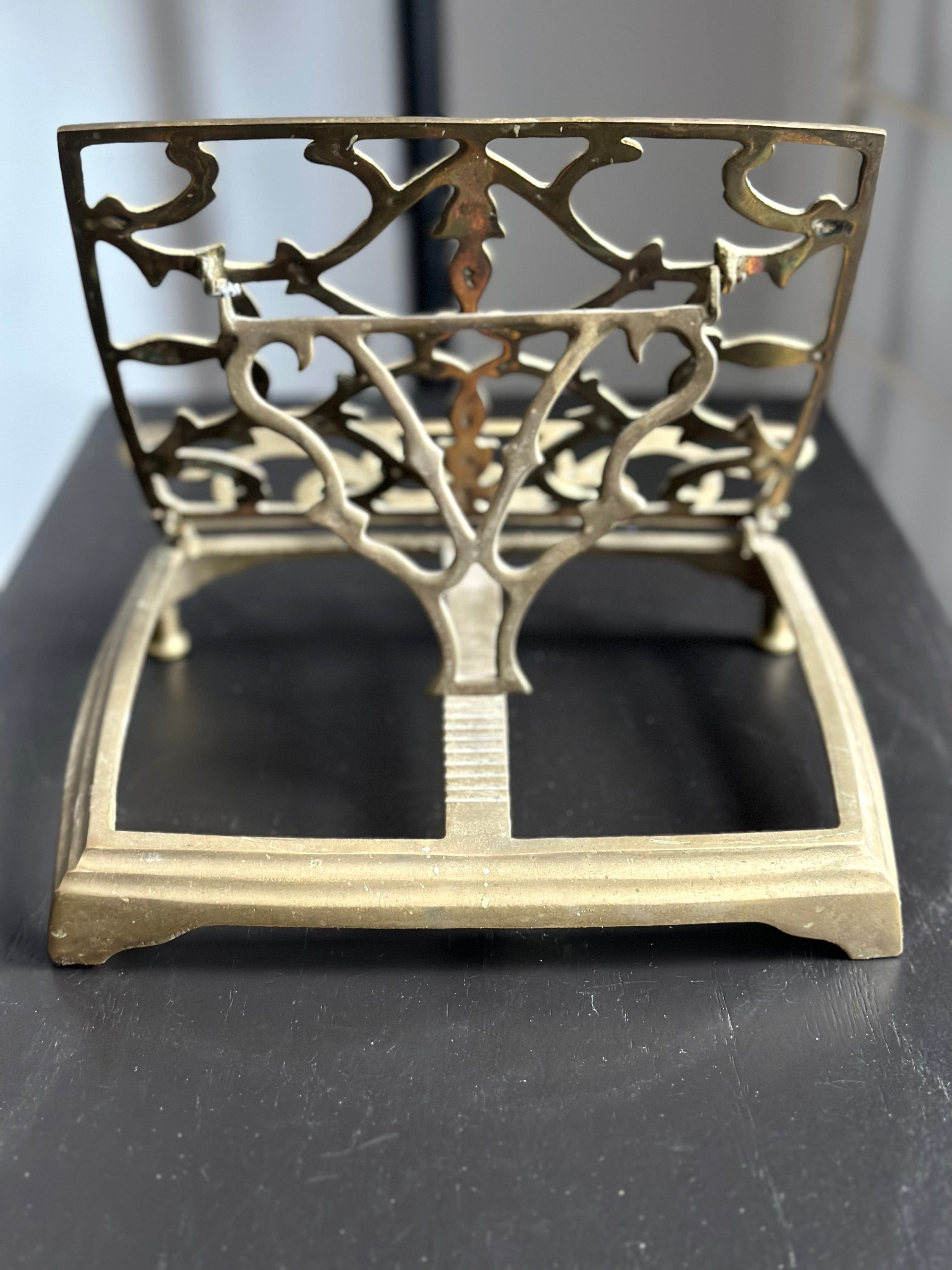 Vintage Brass Book Stand