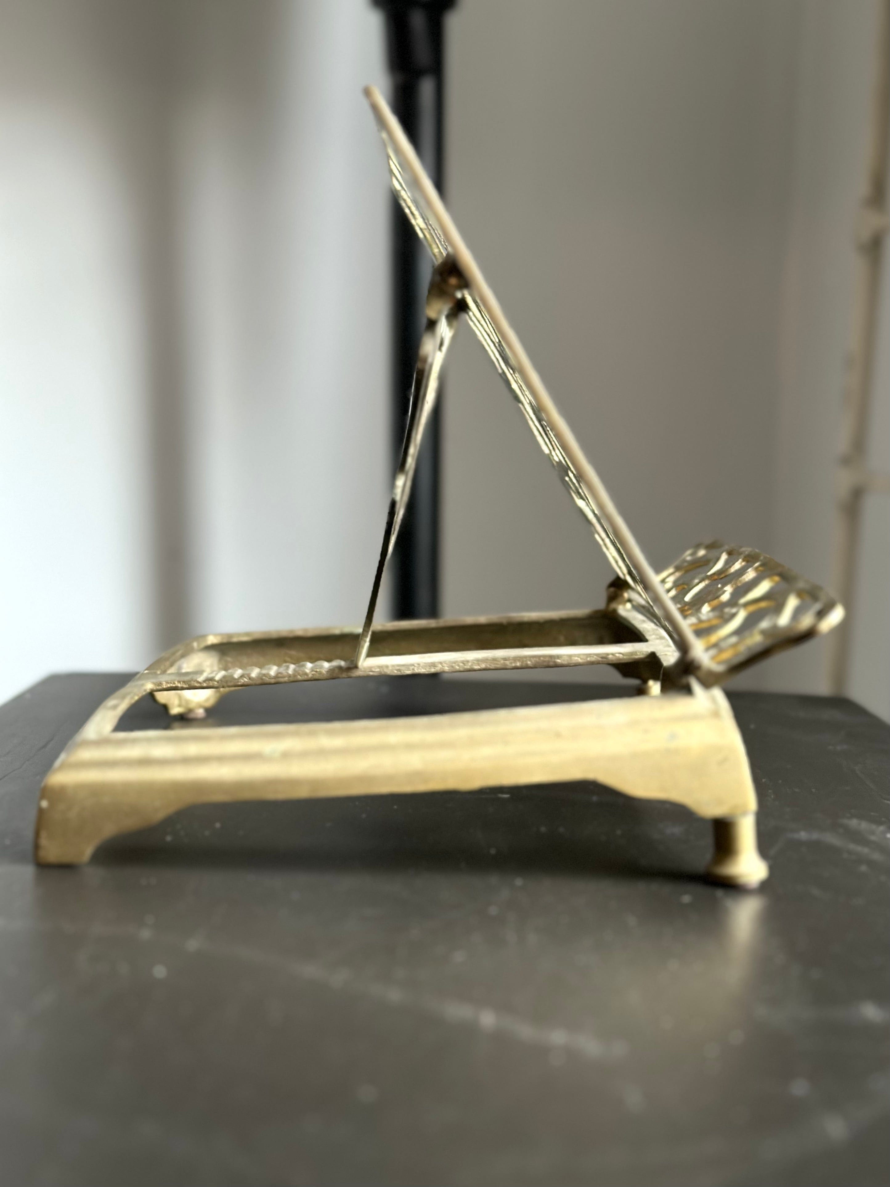 Vintage Brass Book Stand