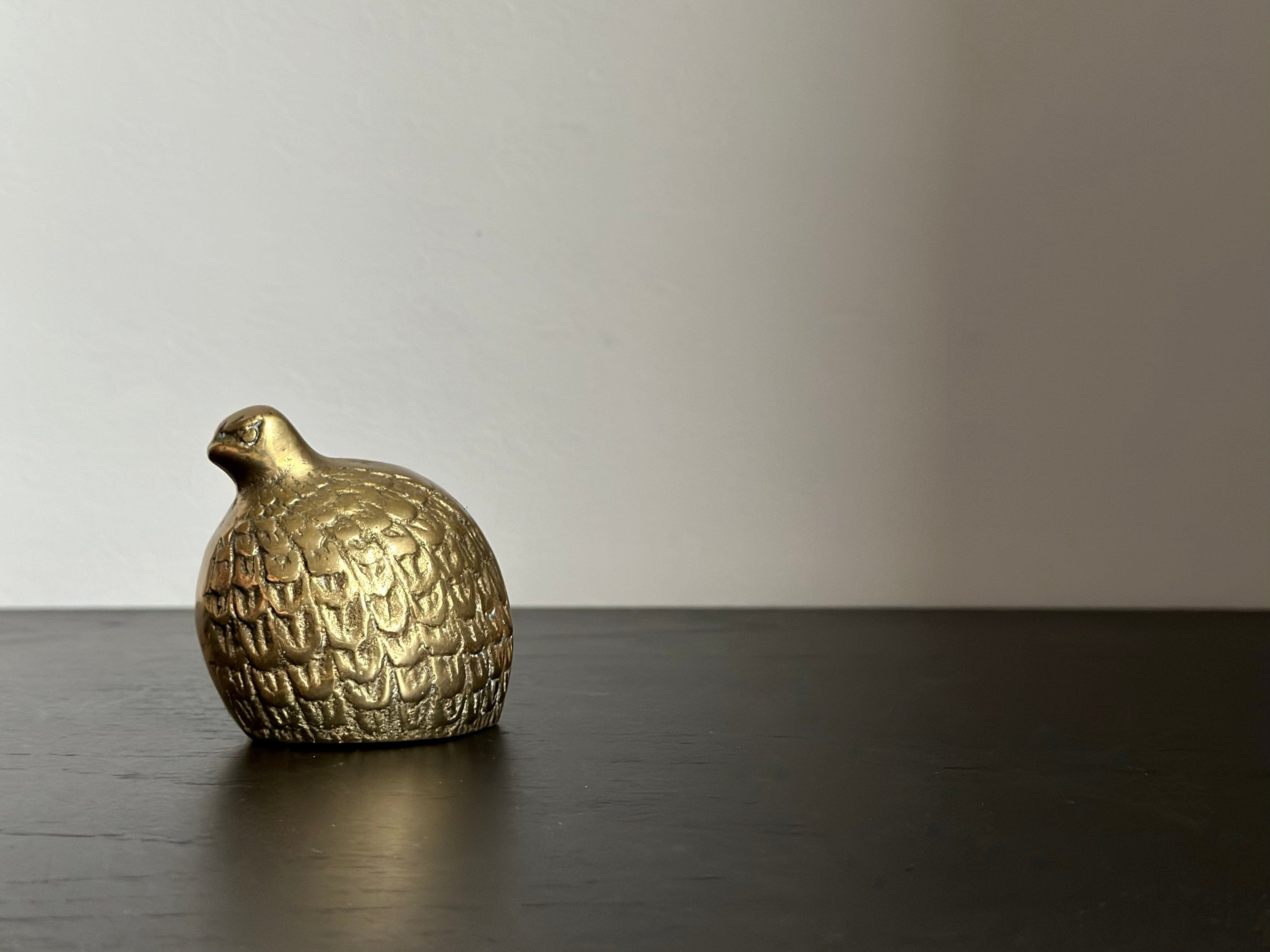Vintage Brass Quail