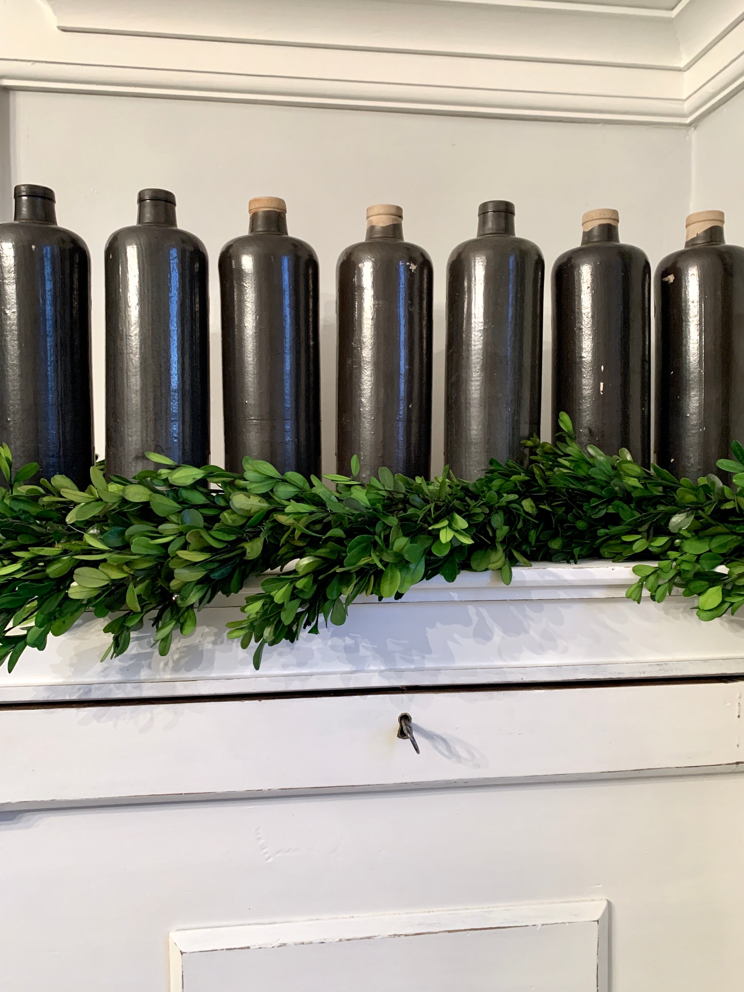 Pair Vintage Stoneware Bottle