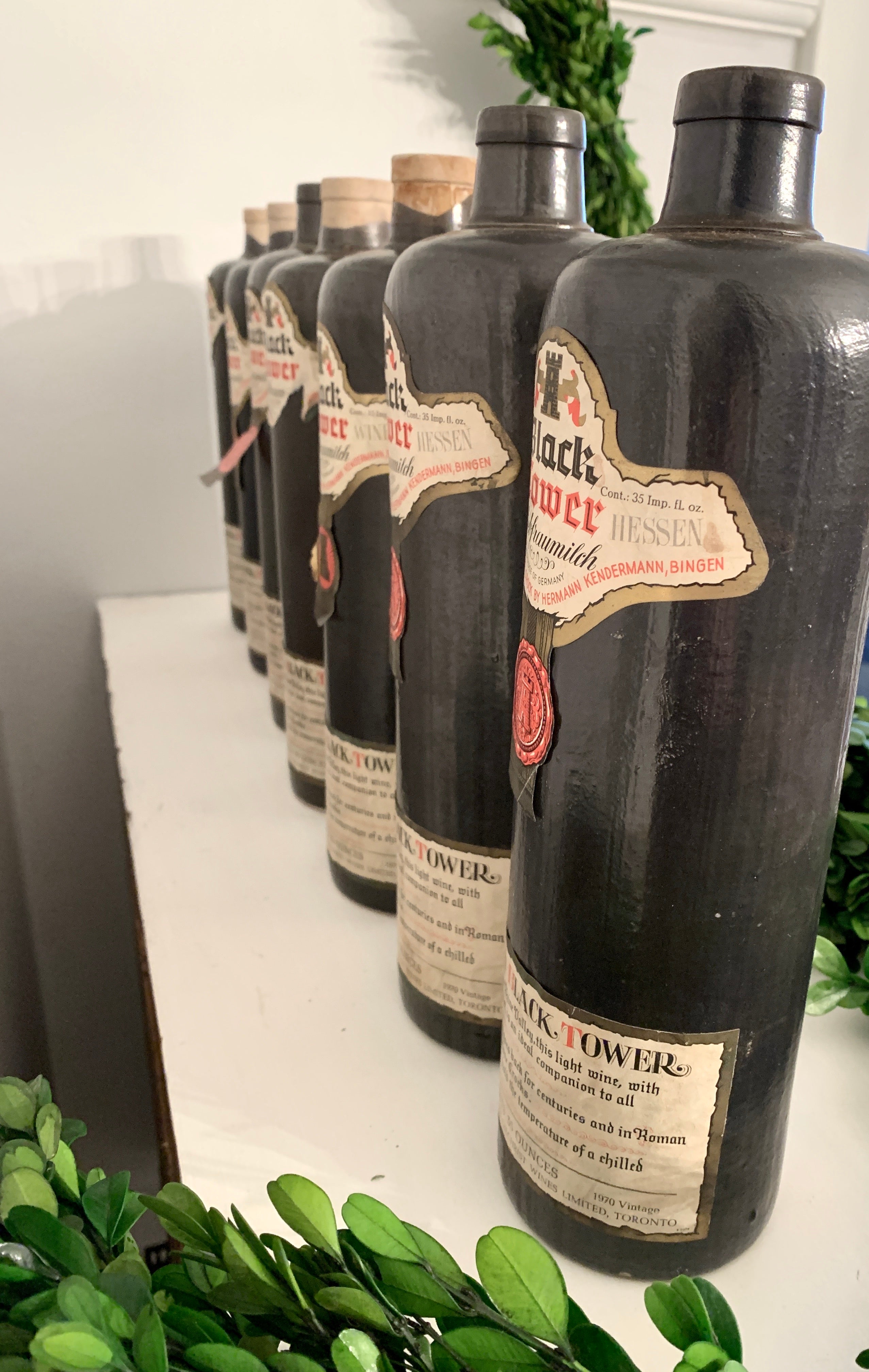 Pair Vintage Stoneware Bottle