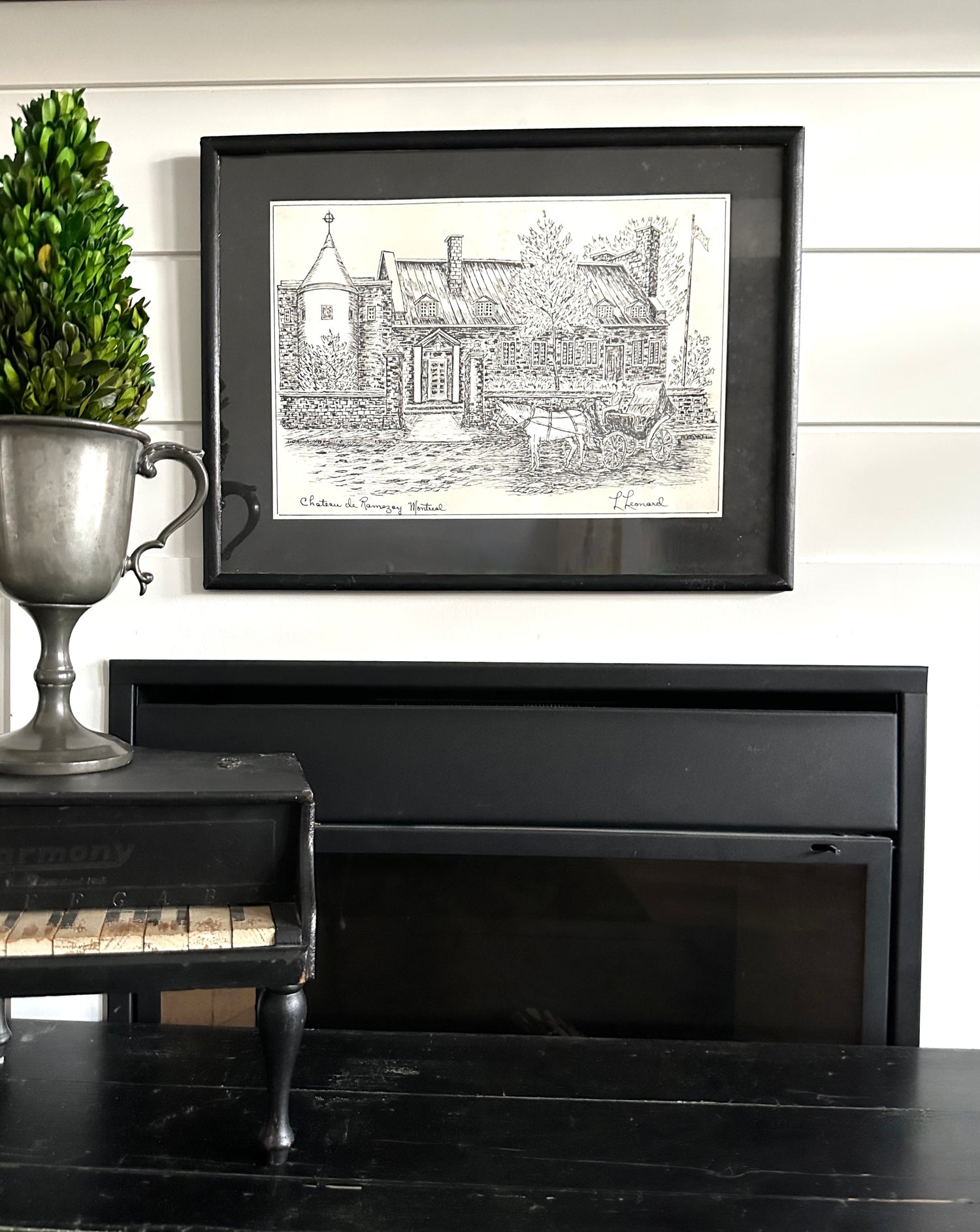 Vintage Framed Chateau Print