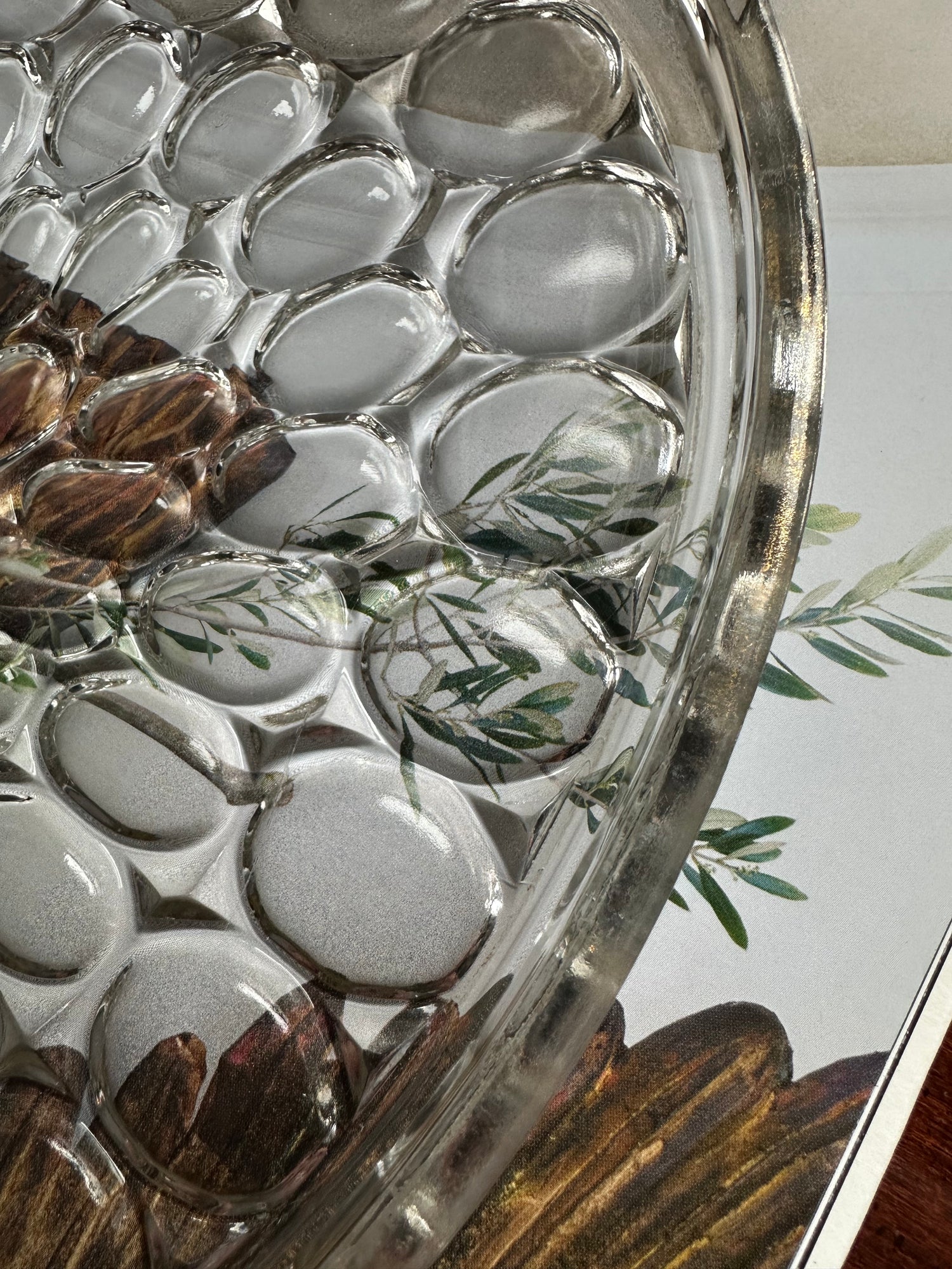 Vintage Glass Oval Tray