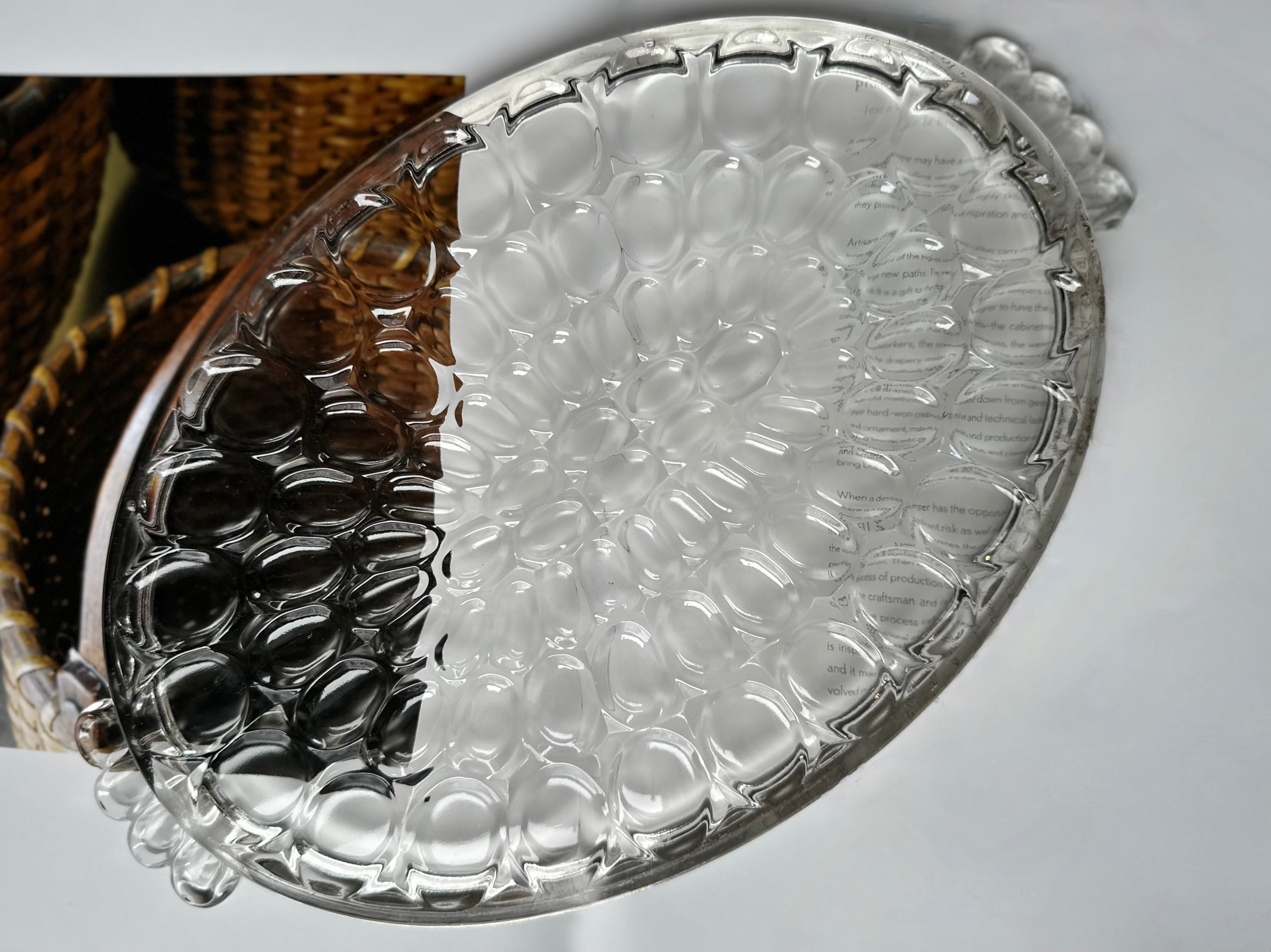 Vintage Glass Oval Tray