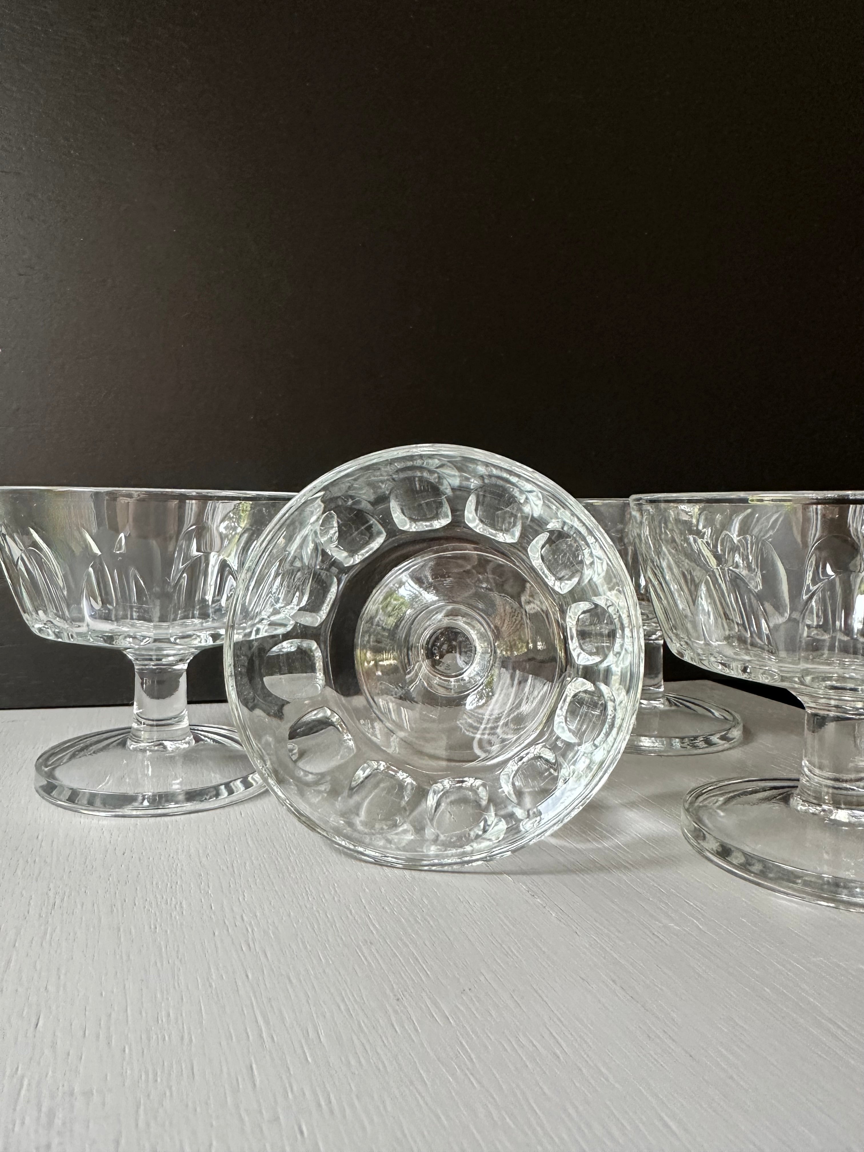 Vintage Champagne Coupe, Dessert Bowls