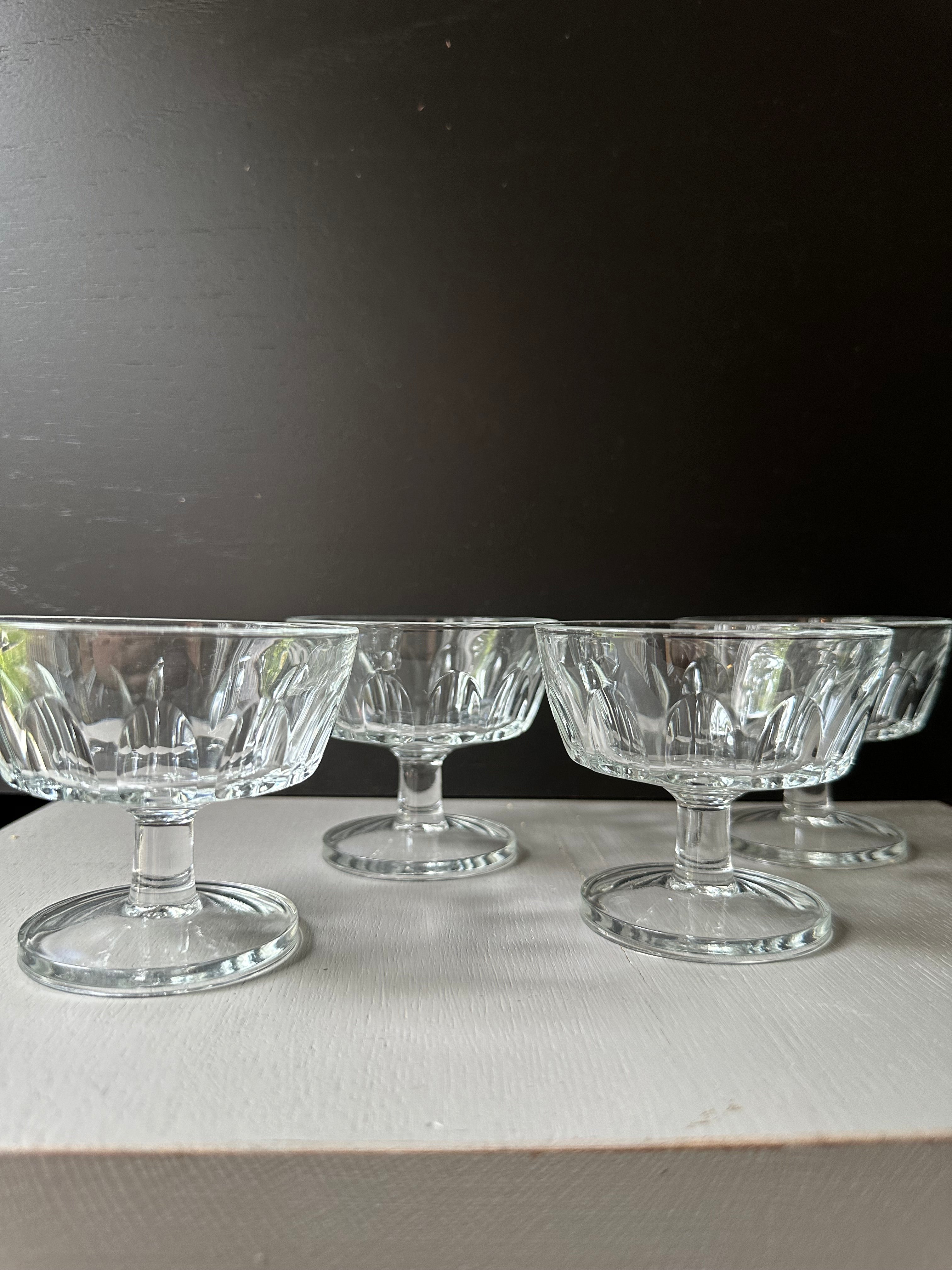 Vintage Champagne Coupe, Dessert Bowls