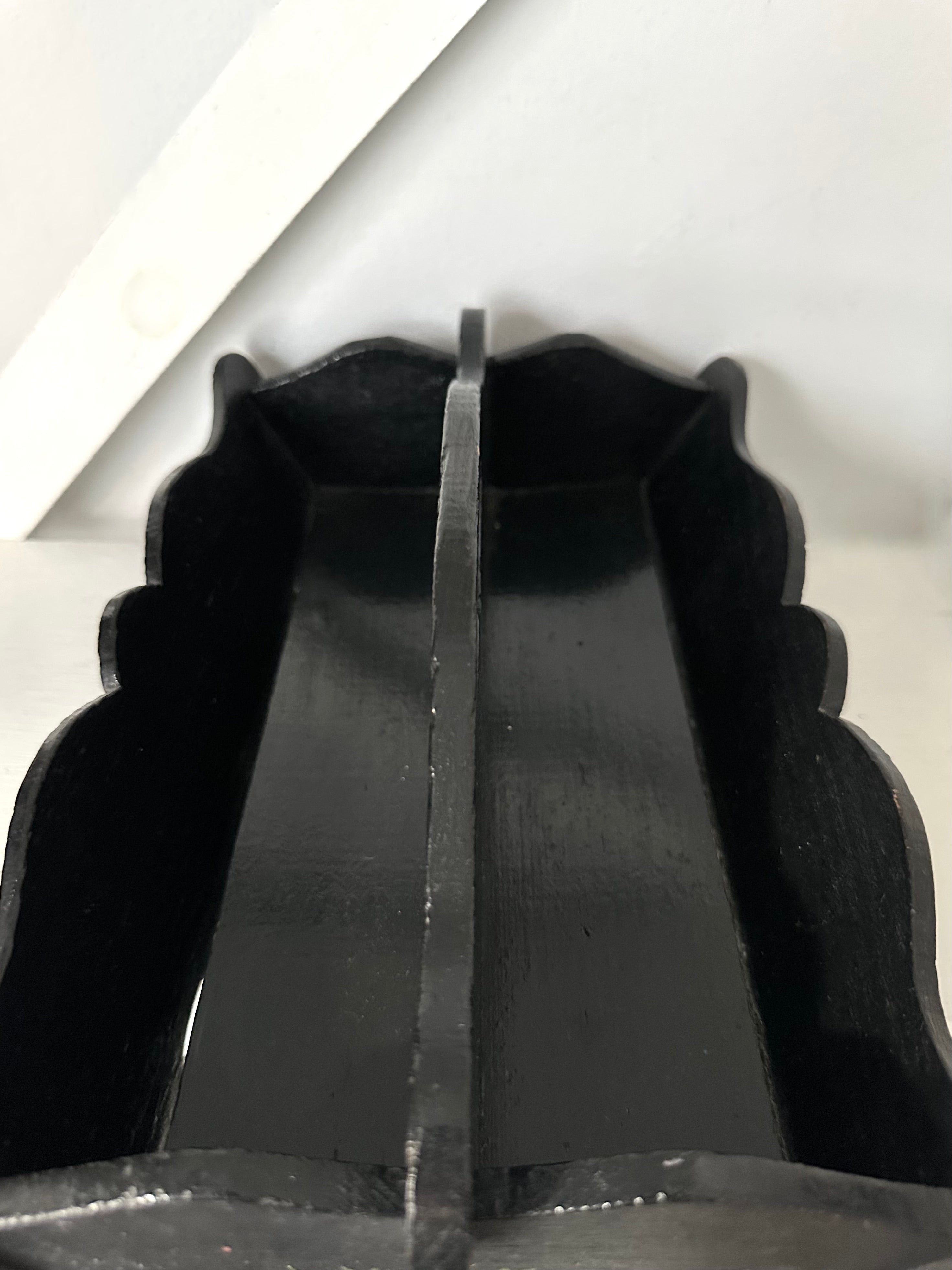 Vintage Hand-Painted Wooden Cutlery Tray