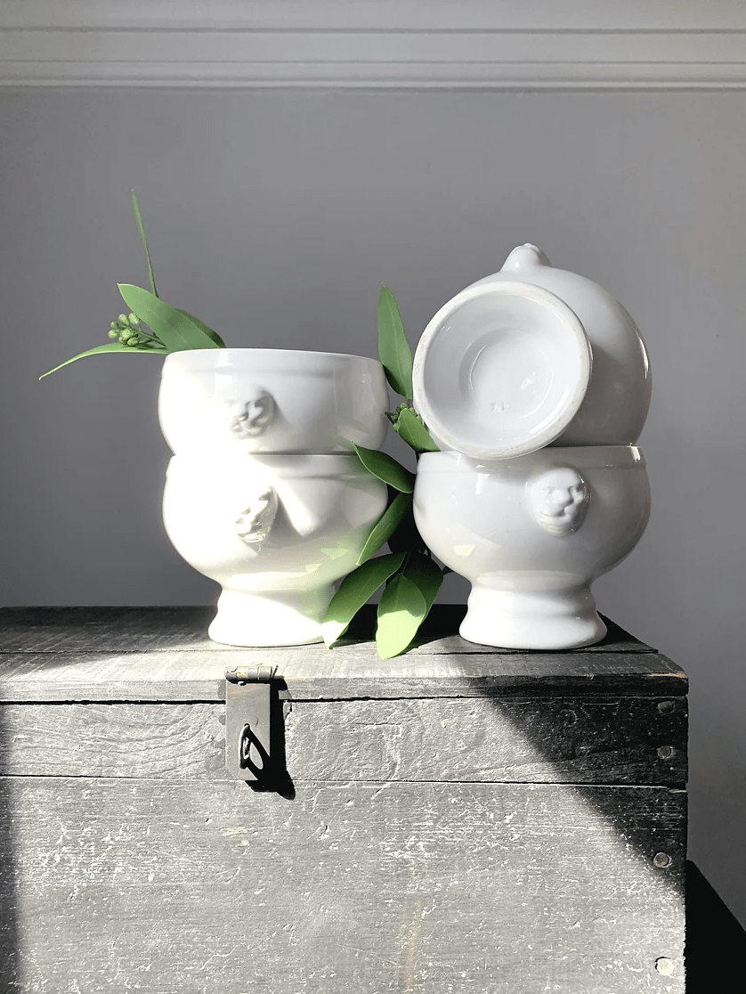 Vintage Lion Soup Tureen/Bowls